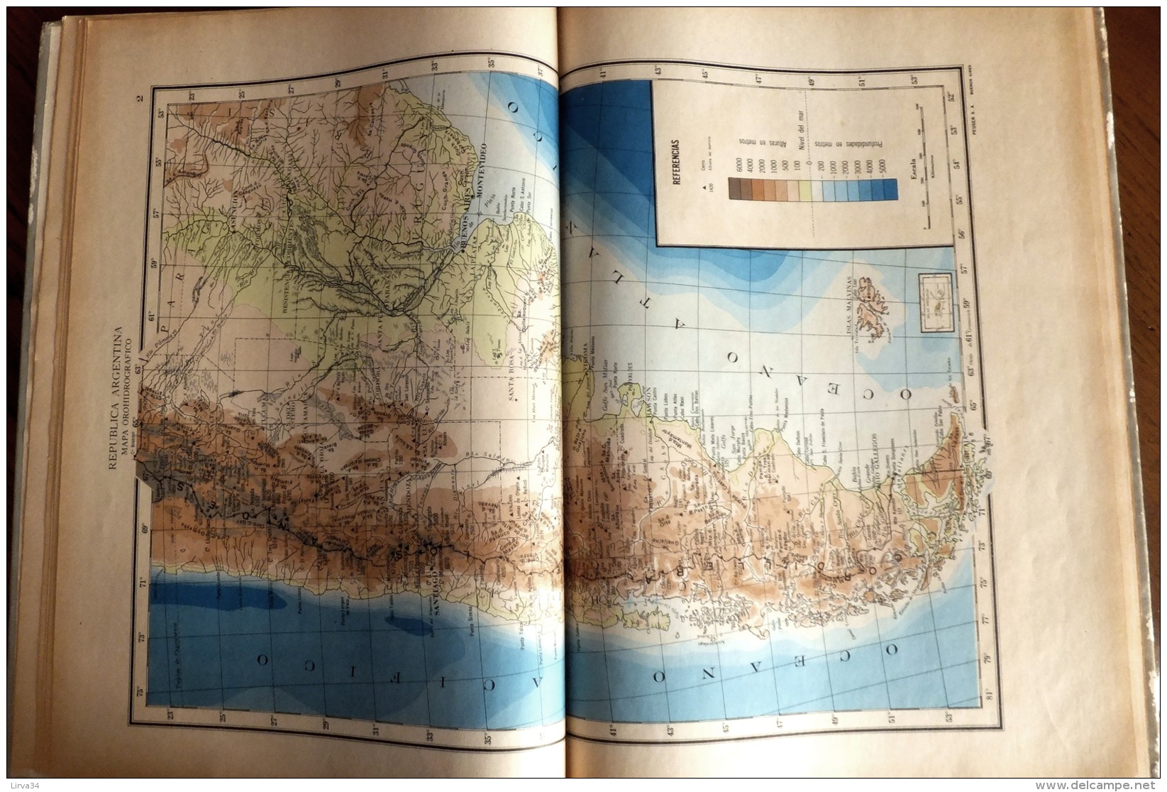 MAGNIFIQUE ATLAS COULEUR- ARGENTINE 1945- UN DOCUMENT EXCEPTIONEL DE GRANDE QUALITÉ- 18 SCANS - Geografía Y Viajes