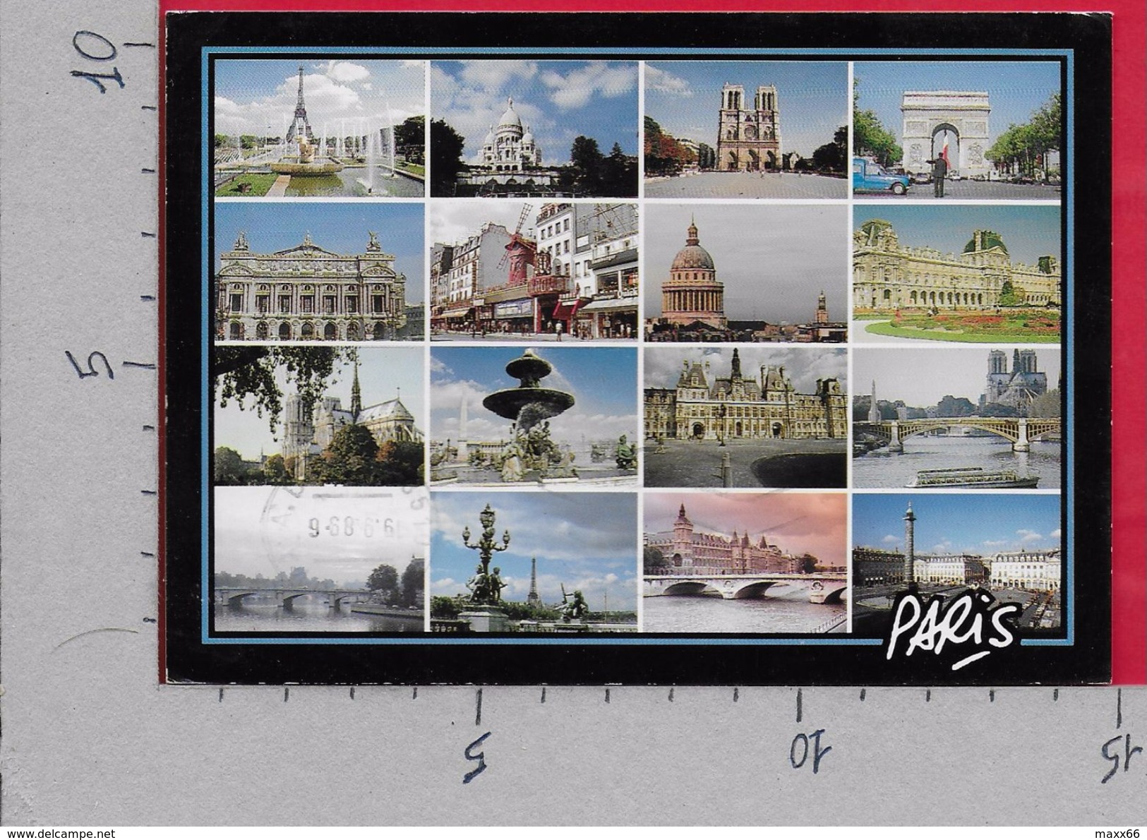 CARTOLINA VG FRANCIA - PARIS - Les Monuments - Multivue - 10 X 15 - ANN. 1989 - Altri Monumenti, Edifici