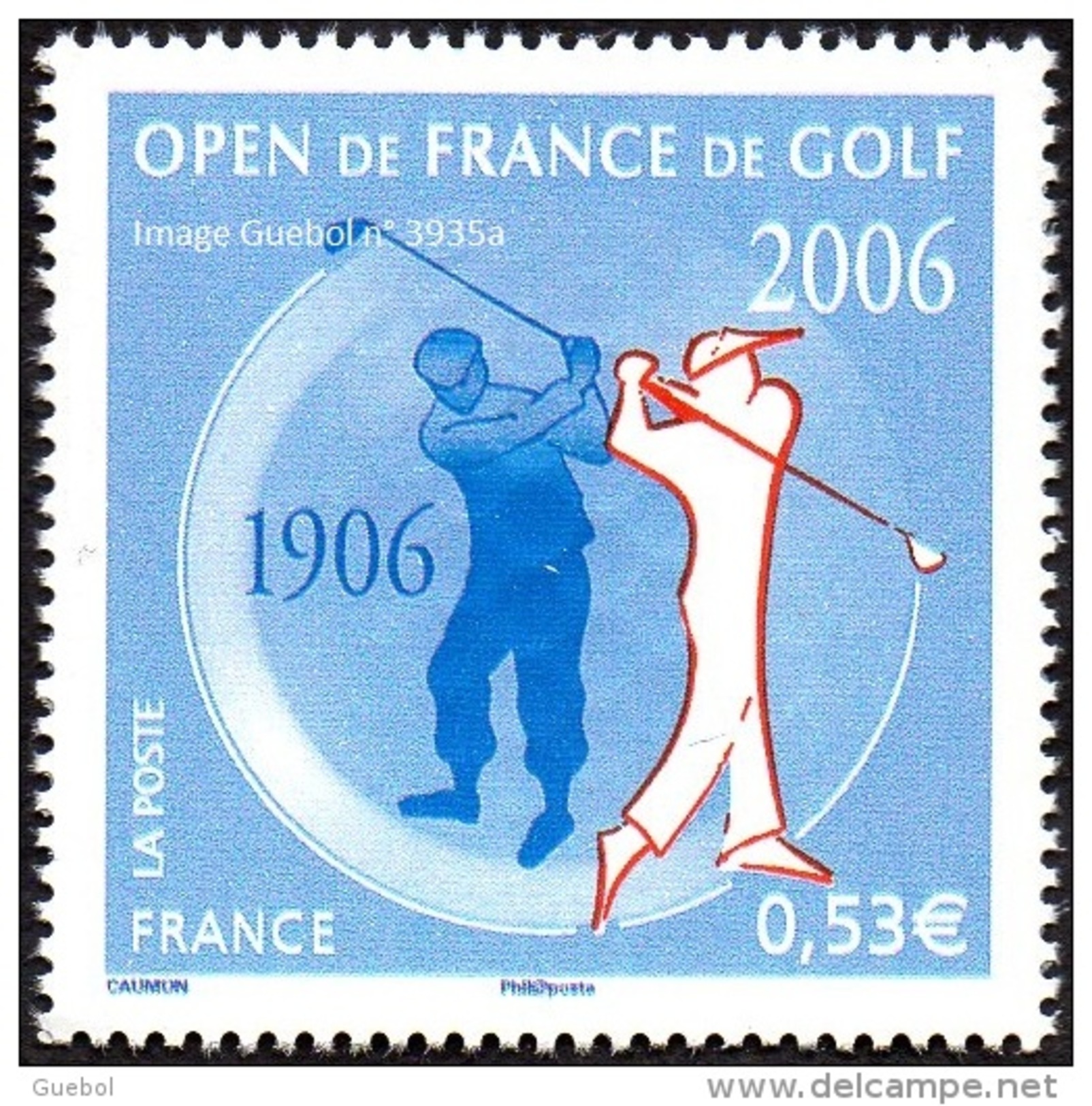 France N° 3935 A ** Variété Sans Phosphore - Sport - Le Golf - Club - Unused Stamps