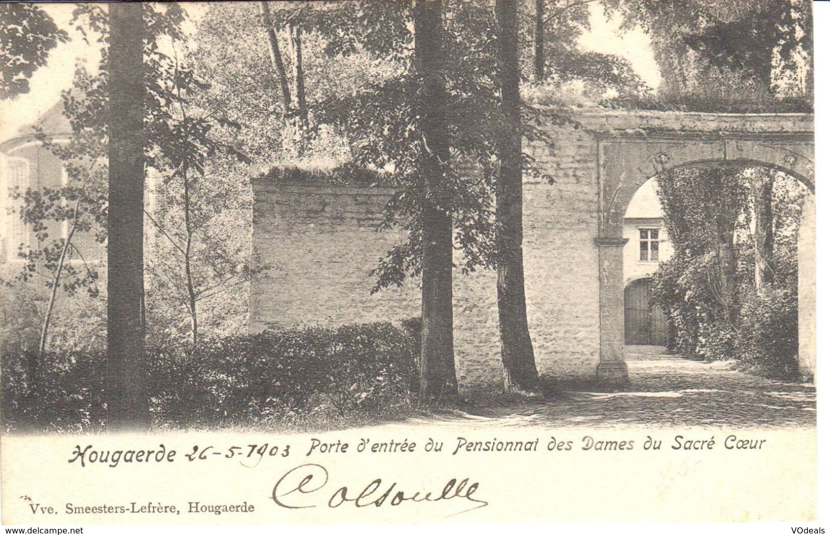Hoegaarden CPA - Porte D'entrée Du Pensionnat Des Dames Du Sacré Coeur - Hoegaarden