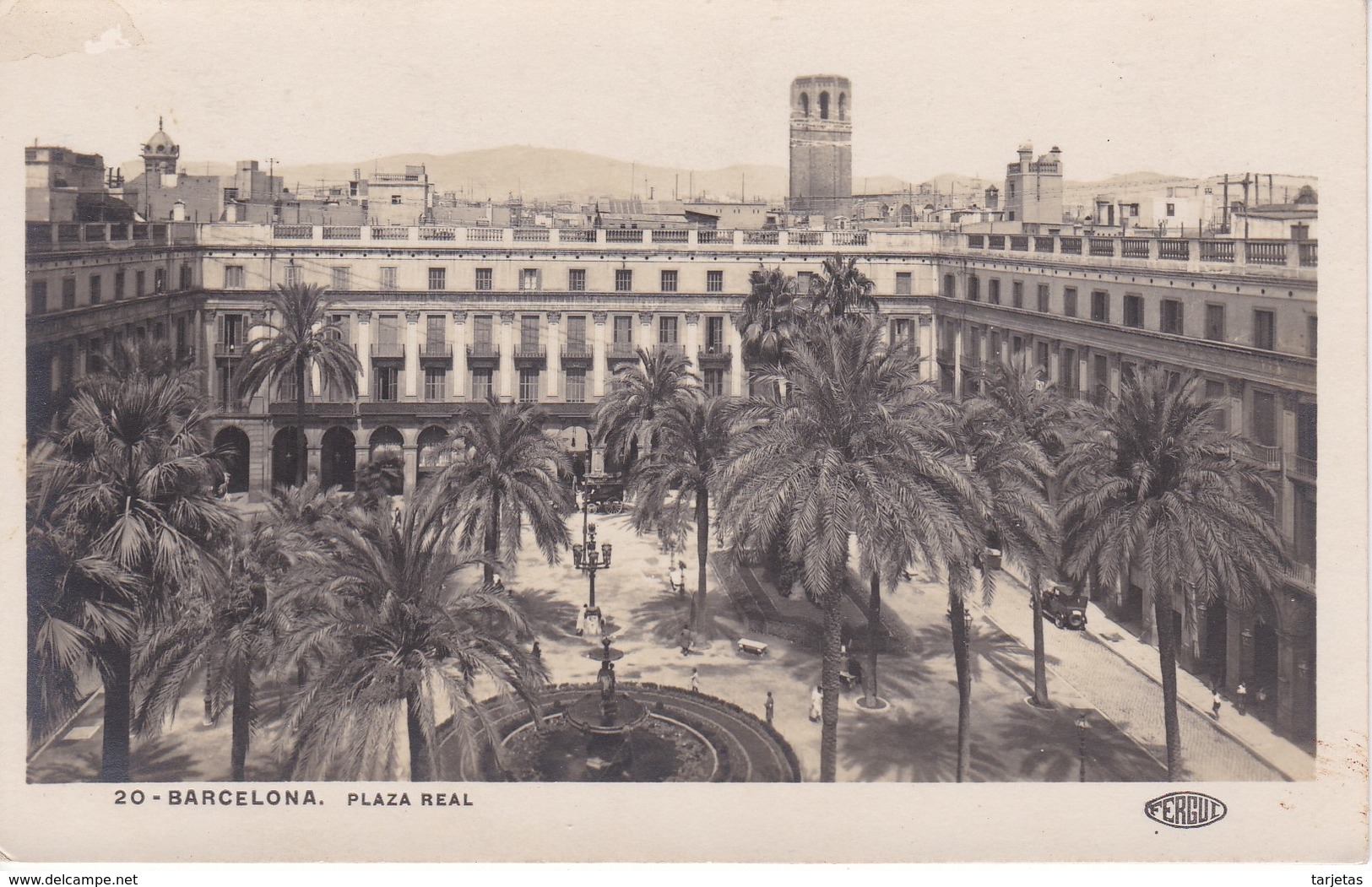 20 POSTAL DE BARCELONA DE LA PLAZA REAL  (FERGUI) - Barcelona