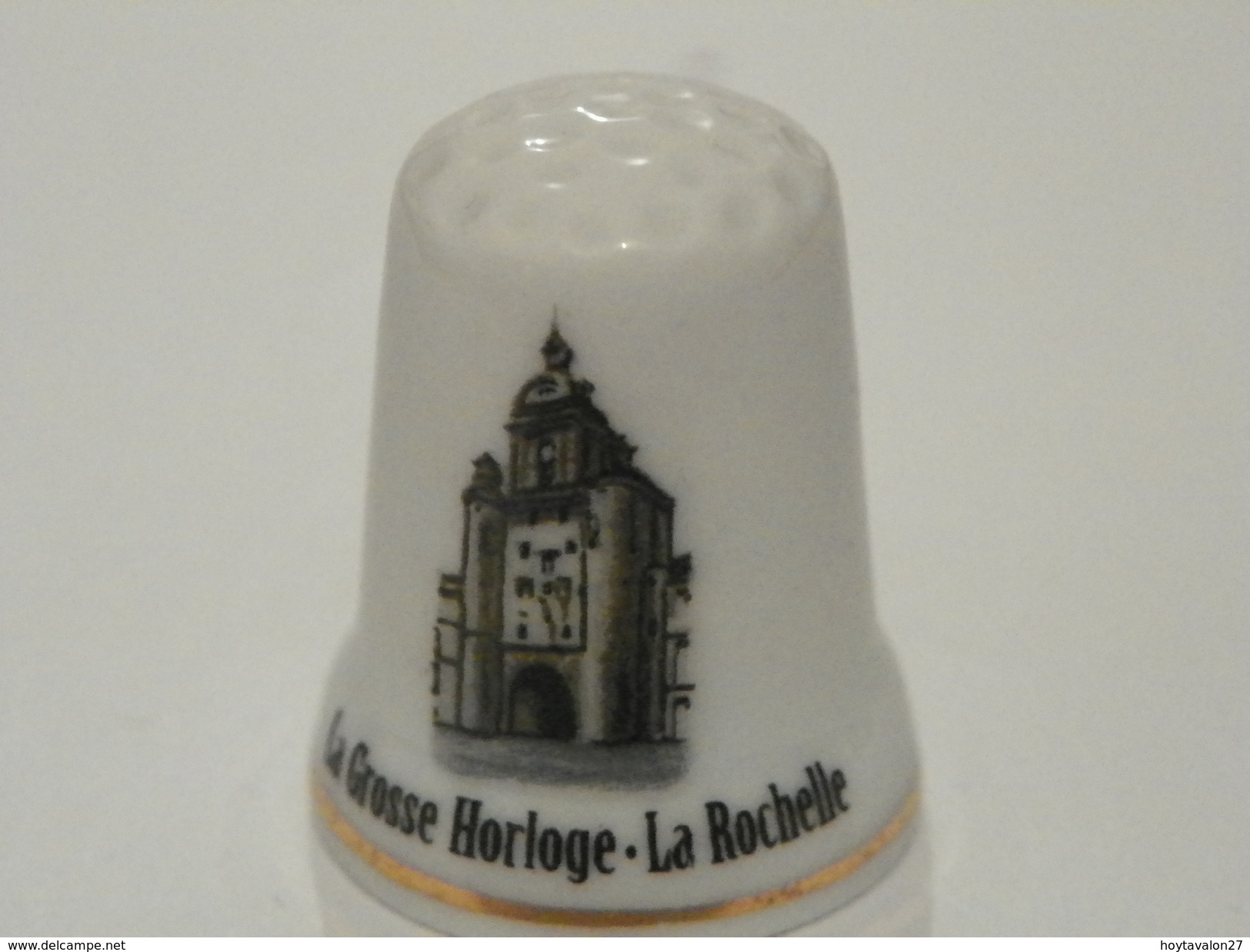 Dé En Porcelaine Lea Grosse Horloge La Rochelle - Thimbles