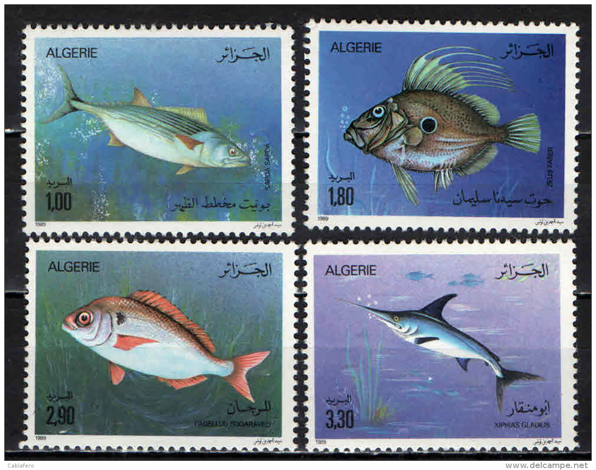 ALGERIA - 1989 - PESCI - FISHES - NUOVI MNH - Algeria (1962-...)