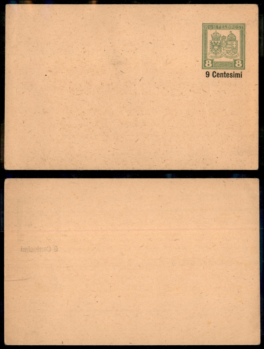 0049 AUSTRIA - 1916 – Intero Postale Kuk Feldpost Con Soprastampa 9 Centesimi – Nuovo - Andere & Zonder Classificatie