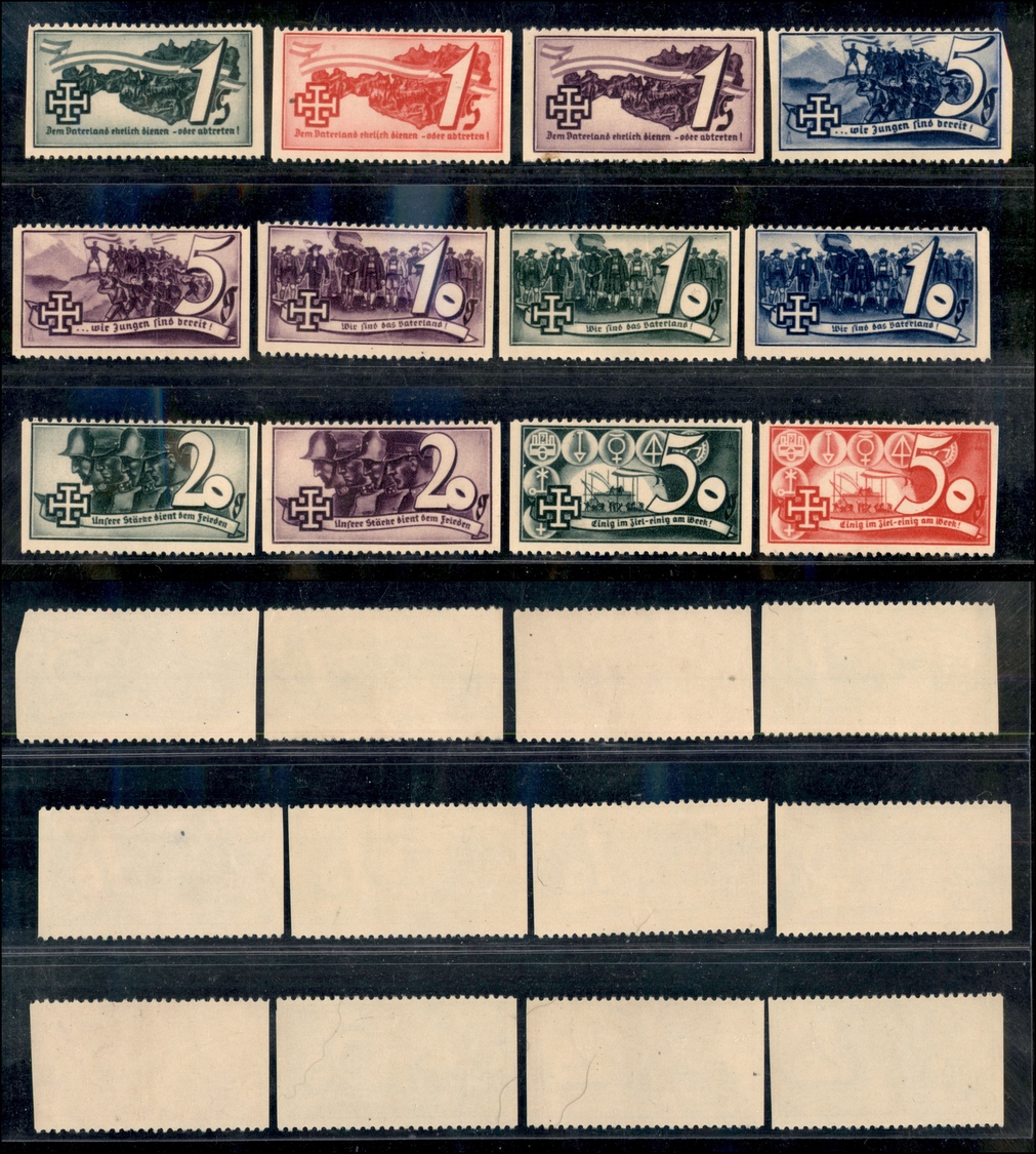 0058 AUSTRIA - 1938 – Annessione – 12 Vignette Diverse - Da Esaminare - Otros & Sin Clasificación