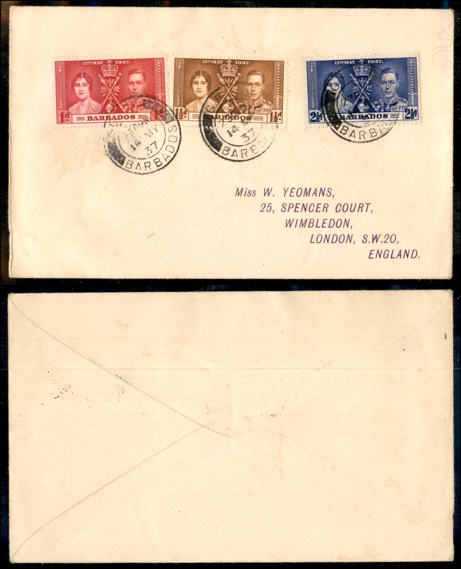 0165 COLONIE INGLESI - Barbados - Nozze 1937 – Busta Da G.P.B. Barbados Del 14.5.37 - Otros & Sin Clasificación