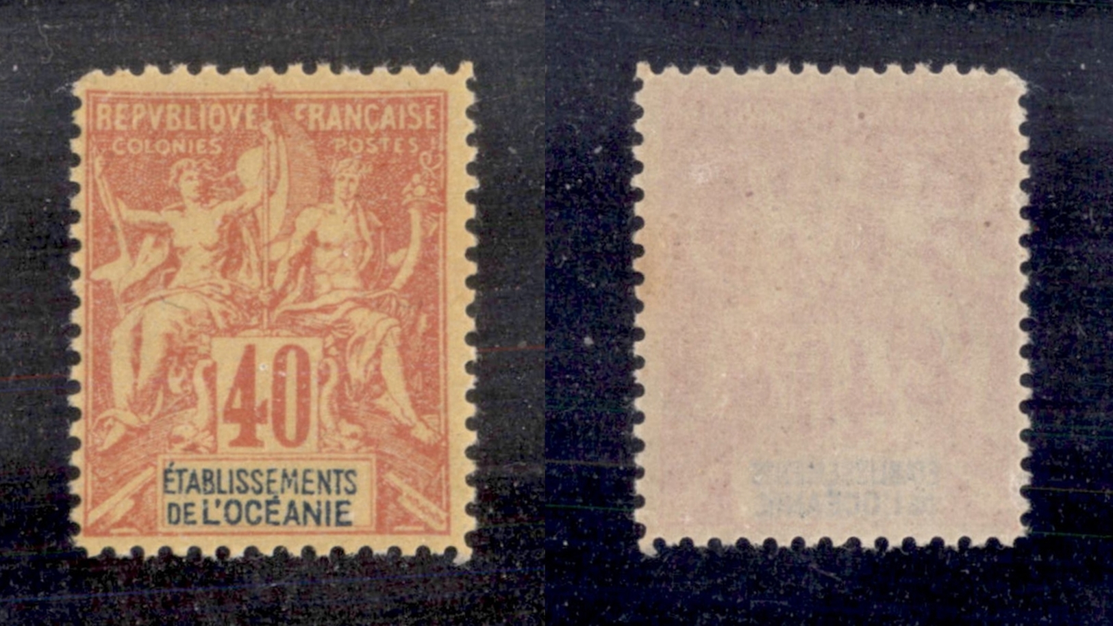 0259 FRANCIA - Occupazioni - Etablissements De L'Oceanie - 1892 – 40 Cent (Mich. 10) – Nuovo Con Gomma - Otros & Sin Clasificación