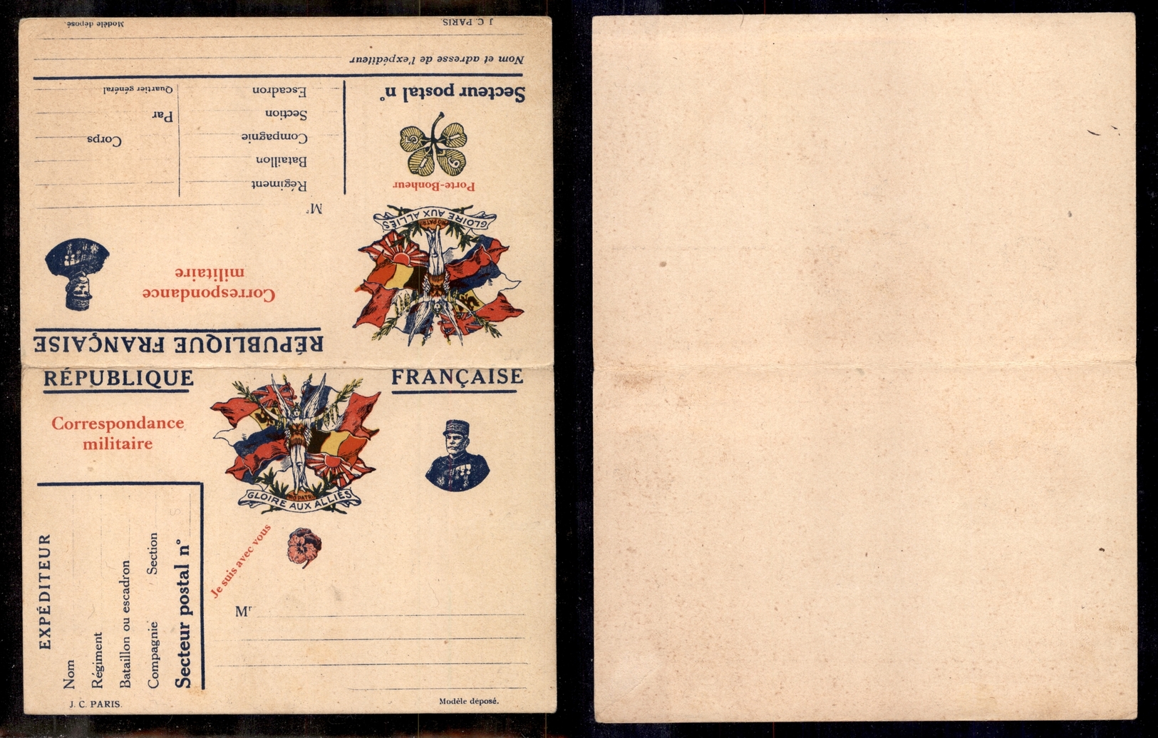 0268 FRANCIA - Cartolina Postale Per Corrispondenza Militare – Nuova - Otros & Sin Clasificación