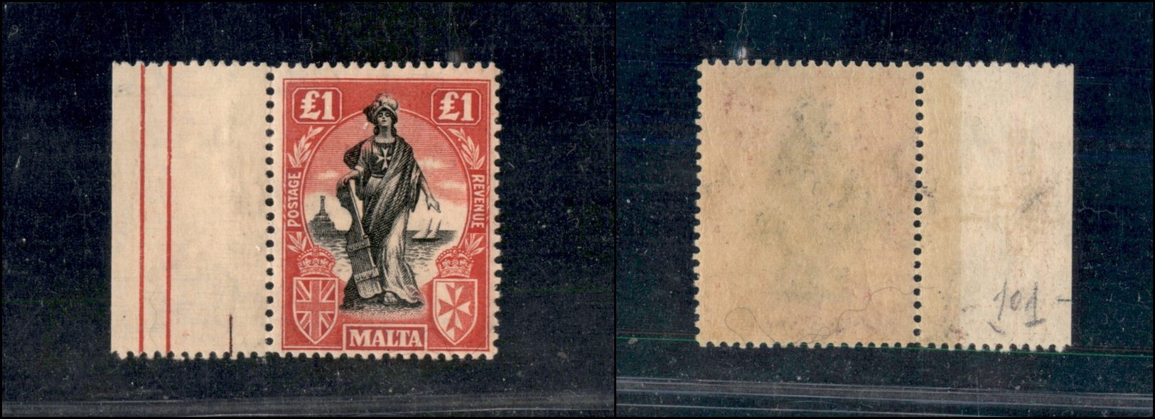 0500 MALTA - 1926/1927 – 10 S. Re Giorgio V (Mich. 133) Bordo Foglio – Gomma Integra (250) - Otros & Sin Clasificación