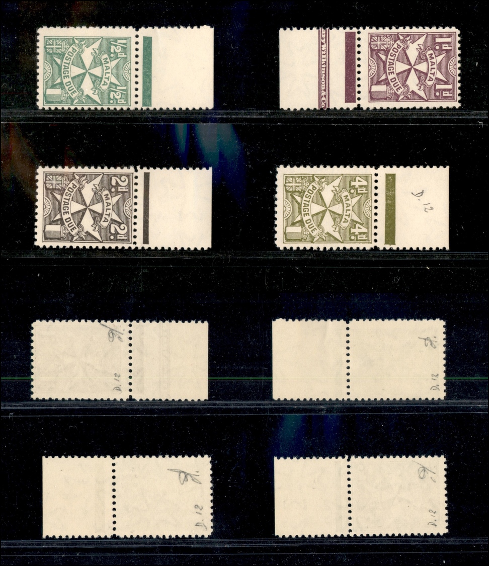 0501 MALTA - 18953 – Segnatasse (Mich. 28A/34A) Dent 12 – Serie Completa – Bordo Foglio – Gomma Integra - Otros & Sin Clasificación