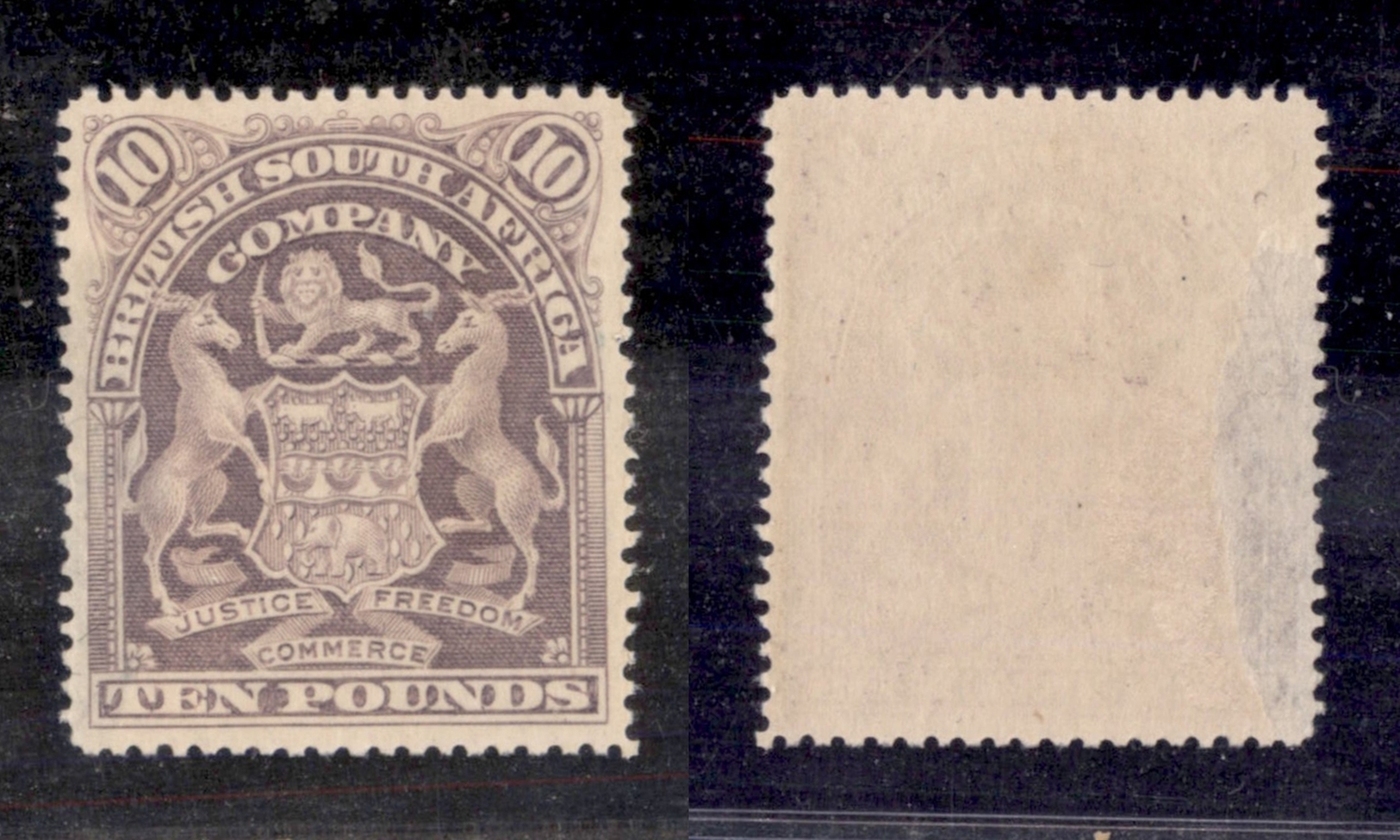 0525 RHODESIA - 1898 – 10 Pounds (SG. 93) – Nuovo E Assottigliato Sul Lato Sinistro - Otros & Sin Clasificación