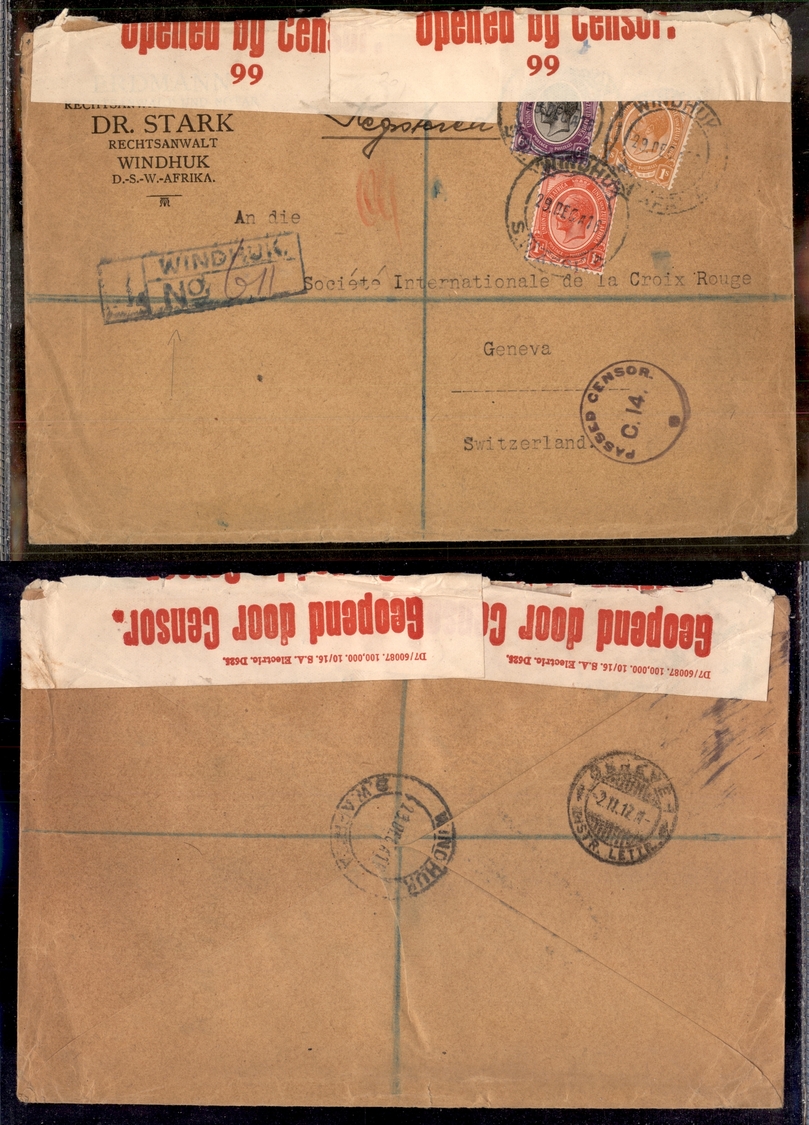 0570 SUD AFRICA - 1916 – Raccomandata Da Windhuk A Ginevra - Otros & Sin Clasificación