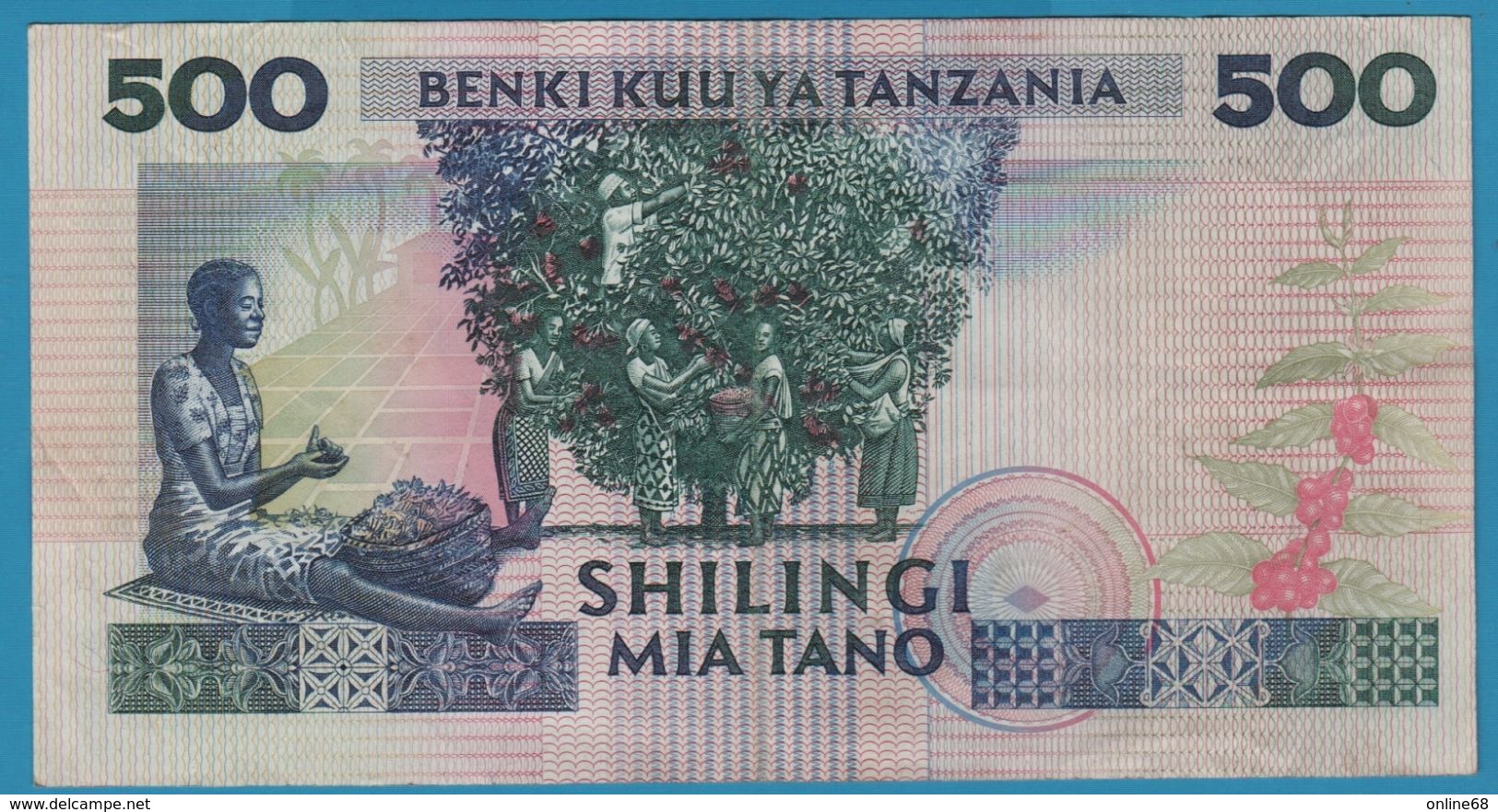 TANZANIA 500 Shilingi ND (1989) Serie BP426463 Sign.3 P# 21a - Tanzanie