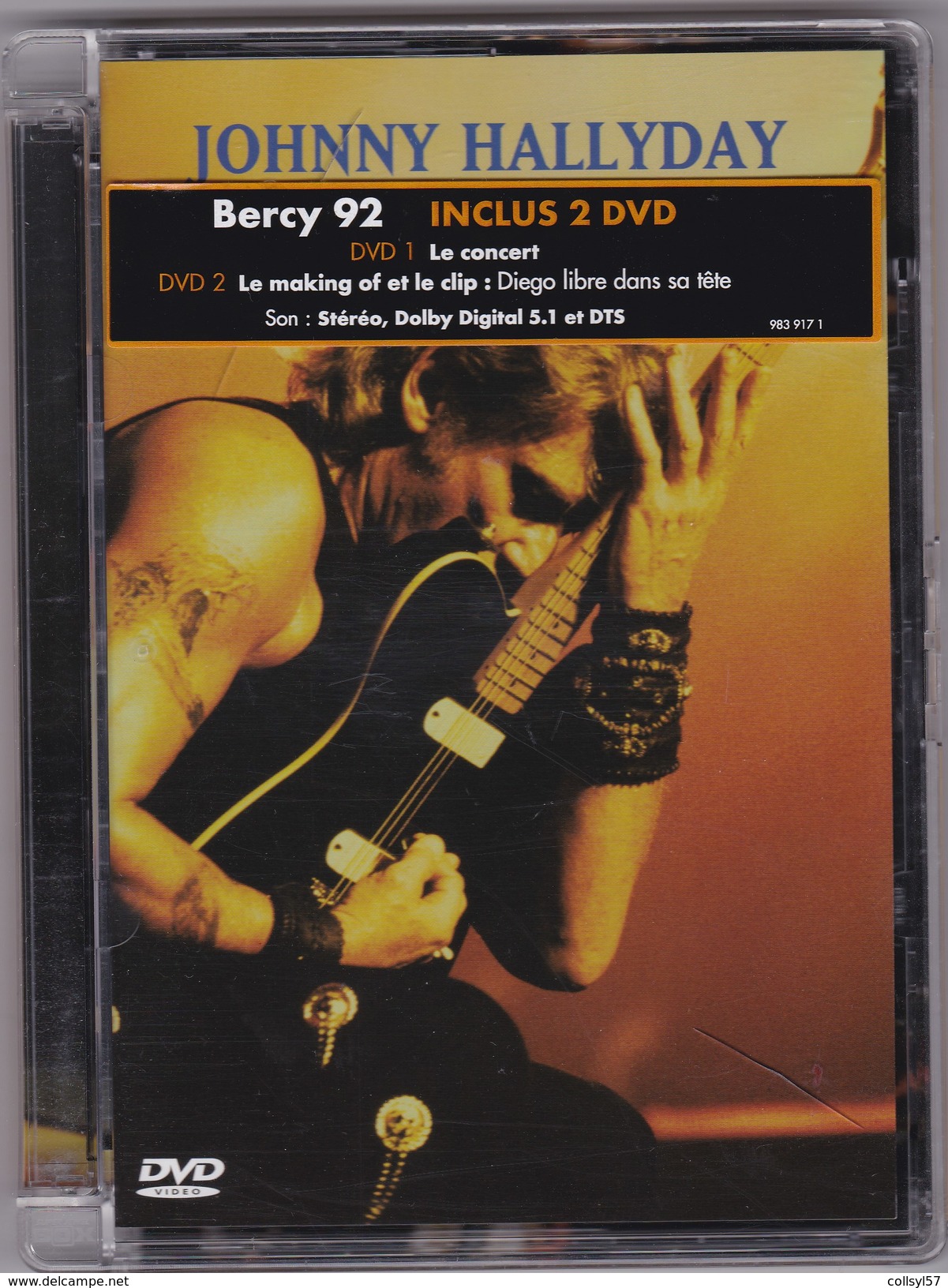 JOHNNY HALLYDAY LIVE BERCY 1992 - 2 DVD - Concert En Muziek