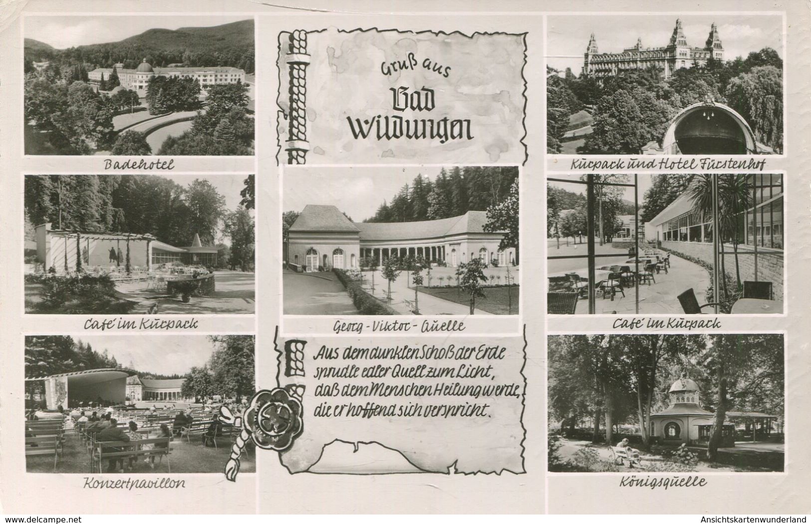 Gruss Aus Bad Wildungen 1957 Mehrbildkarte (002428) - Bad Wildungen