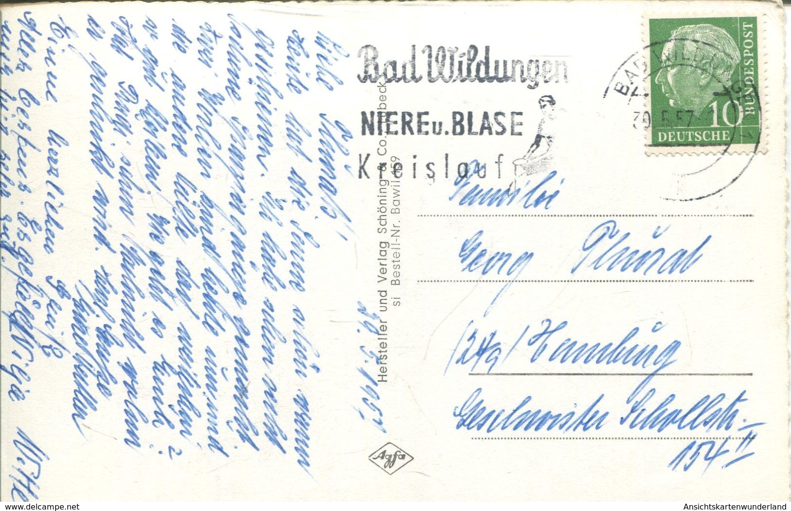 Gruss Aus Bad Wildungen 1957 Mehrbildkarte (002428) - Bad Wildungen