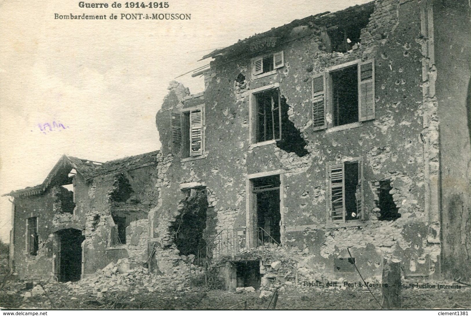 Bombardement à Pont A Mousson Circulee En 1915 - Pont A Mousson