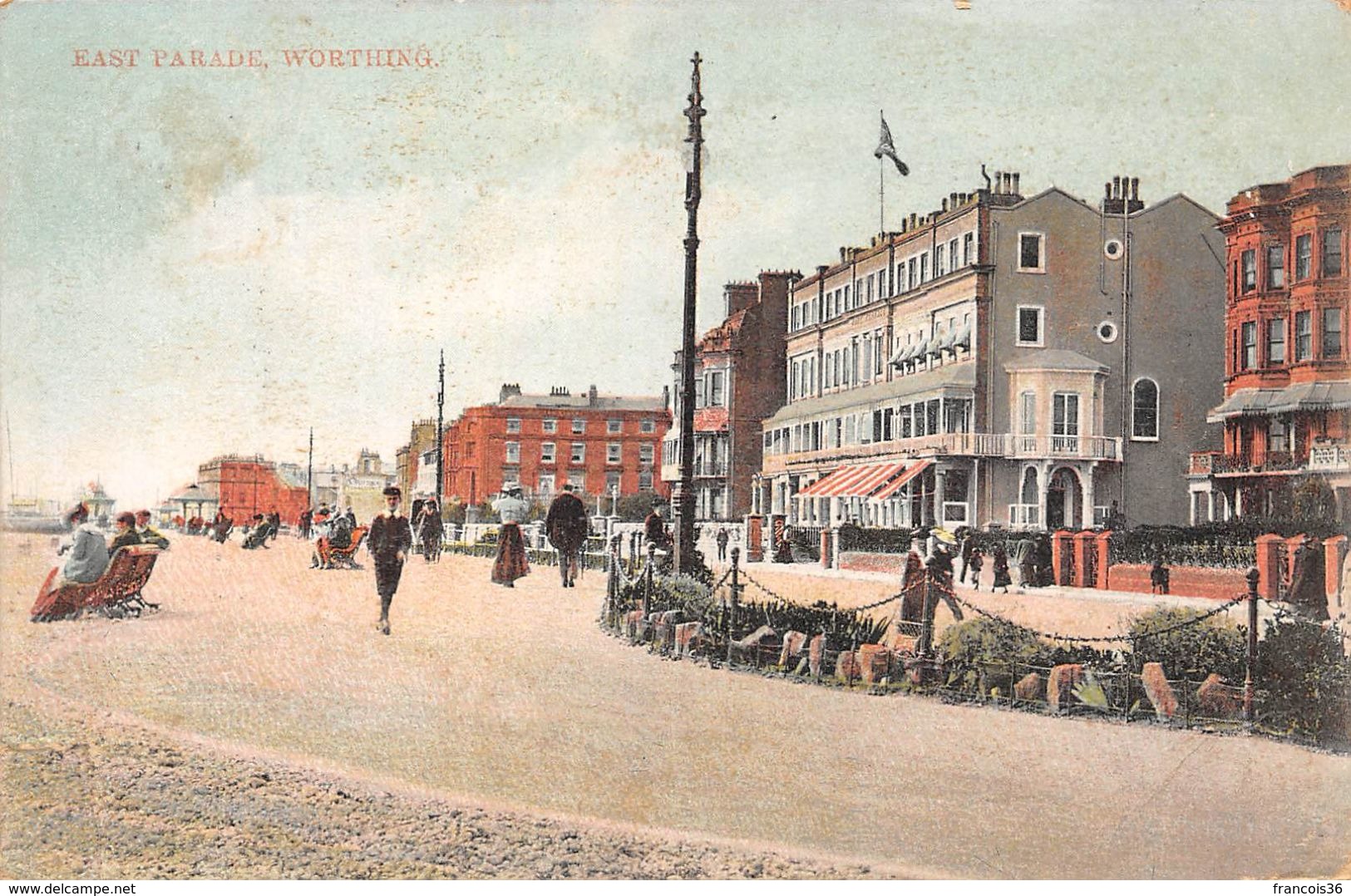 Angleterre - Worthing - East Parade - Boulevard Est 1910 - Worthing