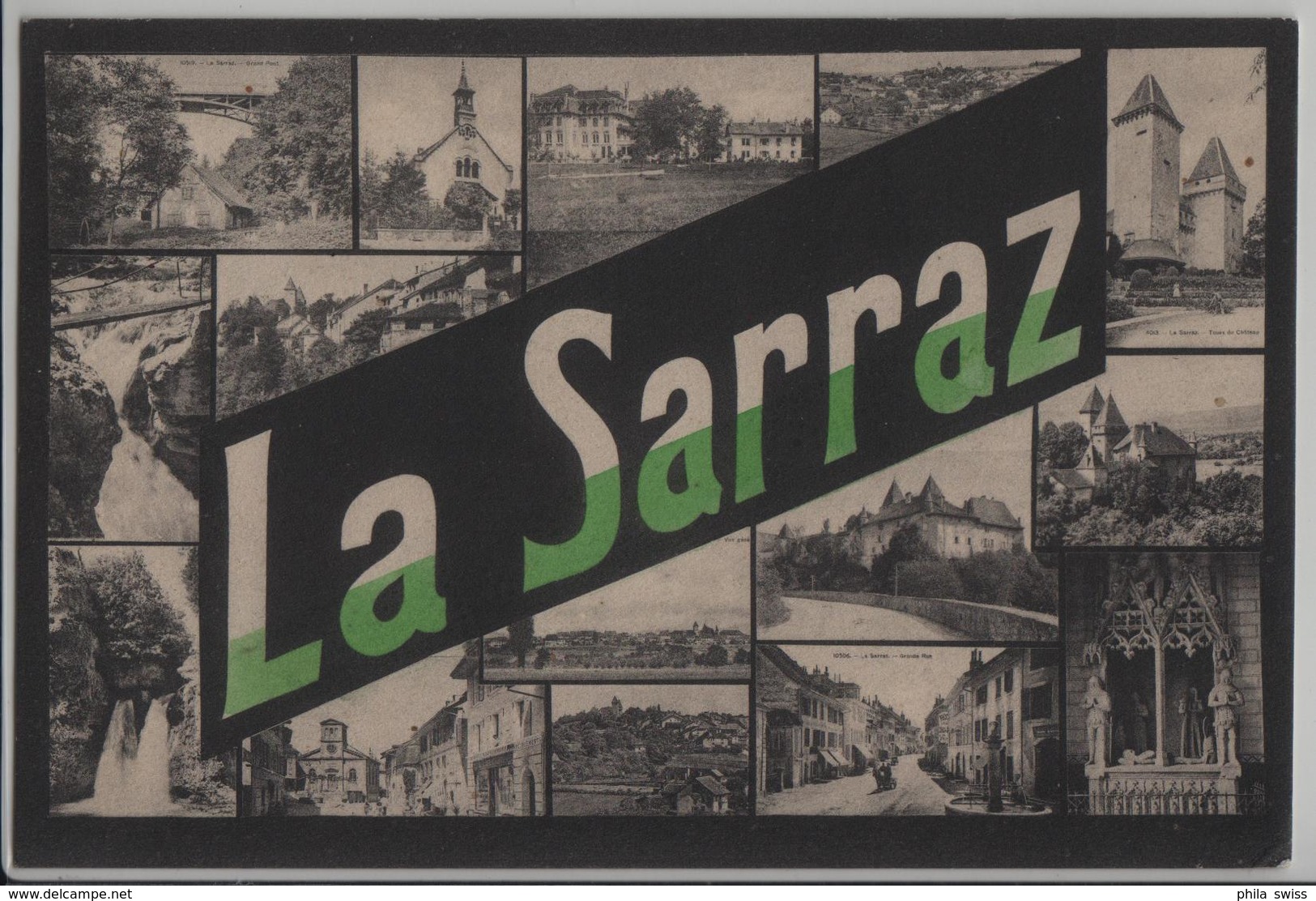 La Sarraz - Multiview-Carte - Phototypie - La Sarraz