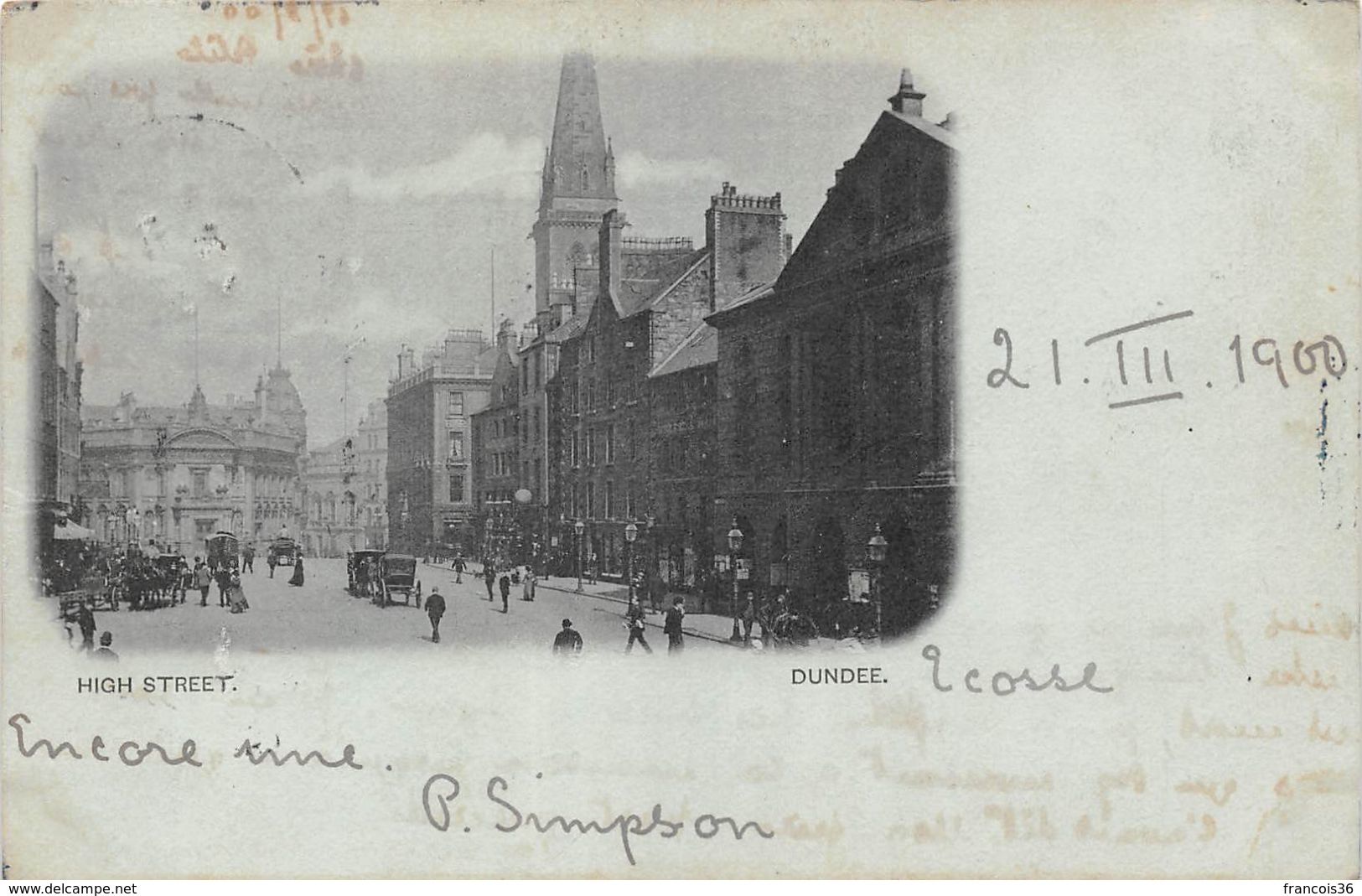 Ecosse Scotland - Dundee - High Street - Grande Rue 1900 - Angus