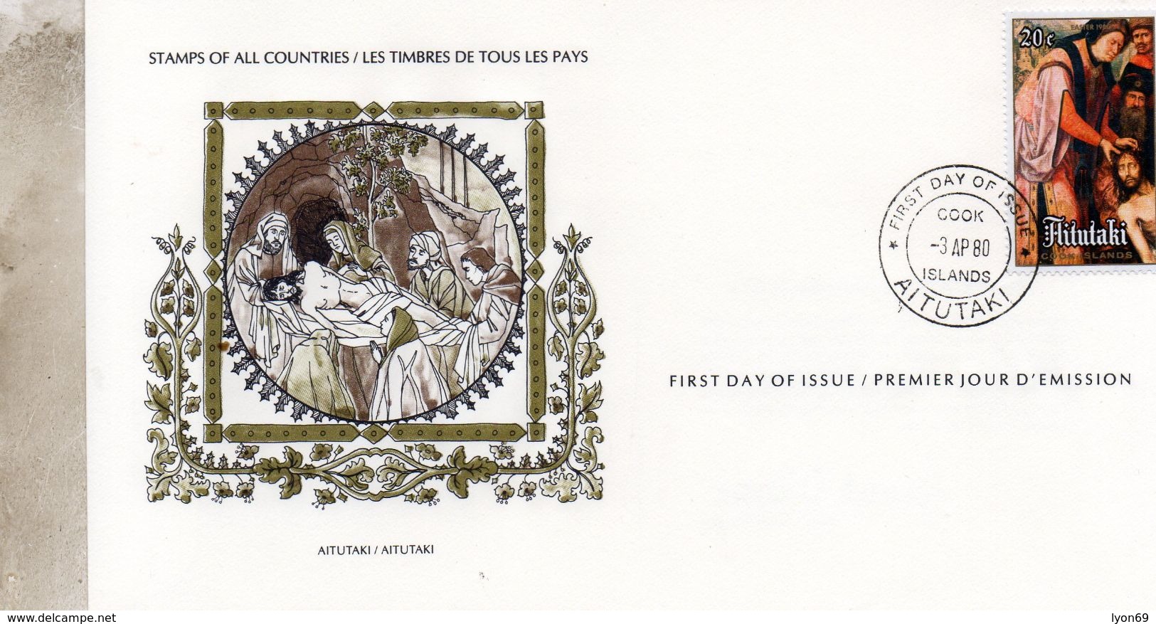 FDC AITUTAKI  RELIGION   N° YVERT ET TELLIER   245 - Aitutaki