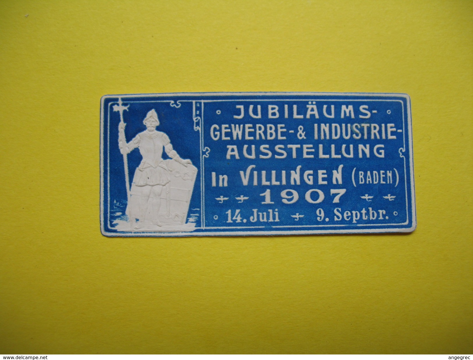 Vignette Jubiläums Gewerbe & Industrie Ausstellung In Villingen (Baden) 1907 - Erinnophilie