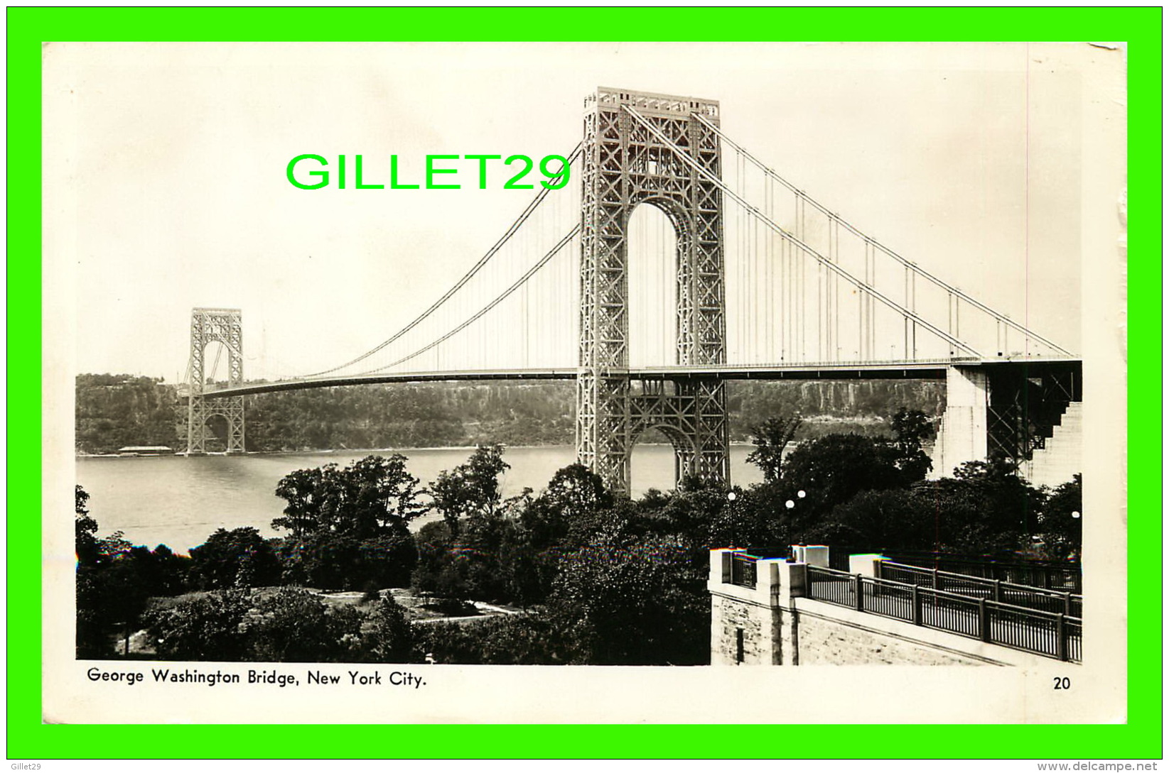 NEW YORK CITY, NY - GEORGE WASHINGTON BRIDGE -  ALFRED MAINZER - ACTUAL PHOTOGRAPH - - Bridges & Tunnels