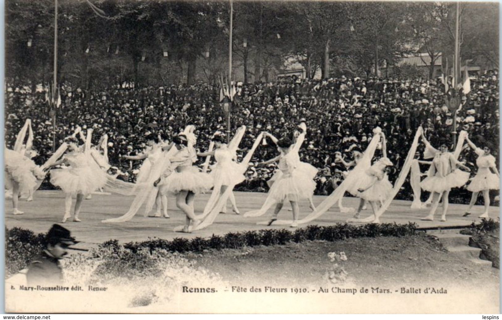 35 - RENNES -- Fête Des Fleurs 1910 - Au Champ De Mars - Ballet D'aida - Rennes