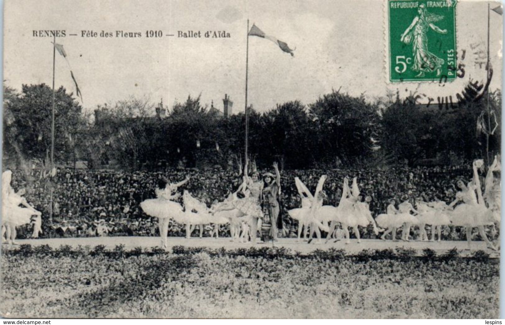 35 - RENNES -- Fête Des Fleurs 1910 - Au Champ De Mars - Ballet D'aida - Rennes