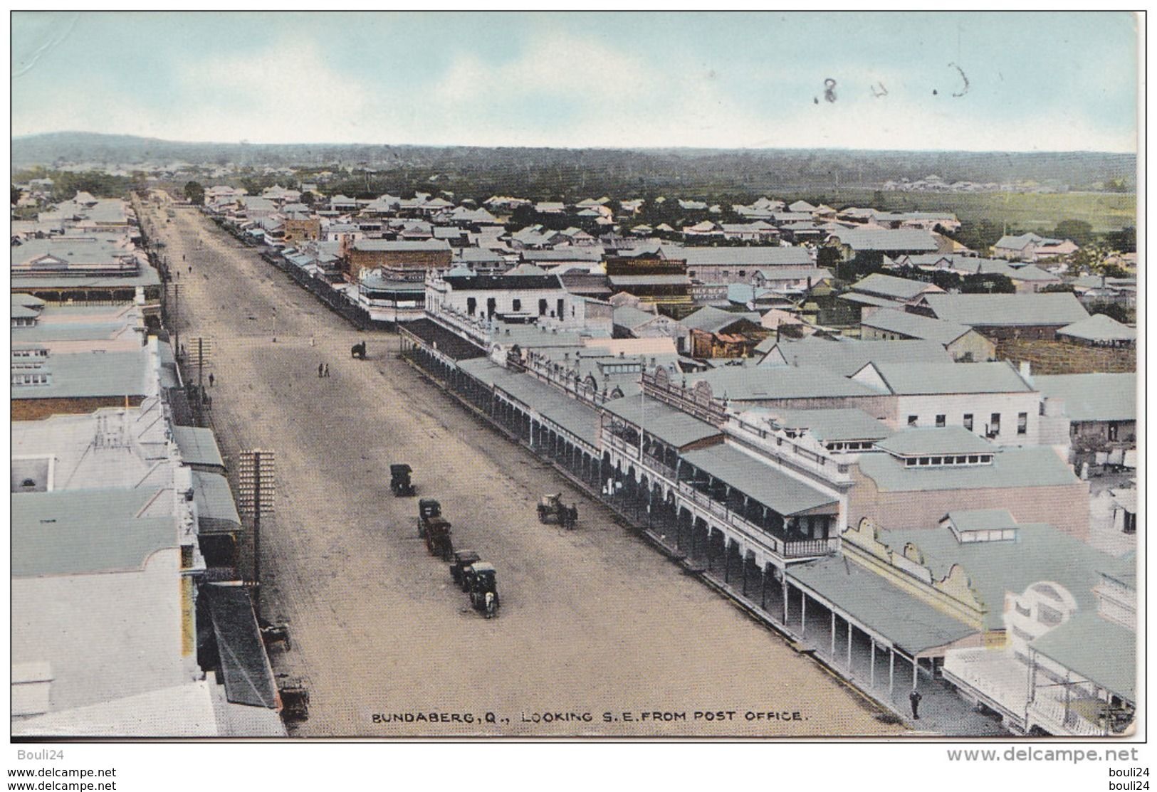 MOU- CARTE PHOTO  BUNDABERG IN QUEENSLAND OF AUSTRALIE LOOKING WEST FROM POST OFFICE - Autres & Non Classés