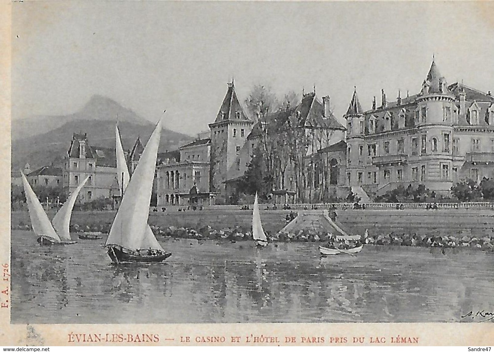 CPA (74)  EVIAN-LES-BAINS.  Le Casino Et L'hôtel De Paris.  .A727 - Evian-les-Bains