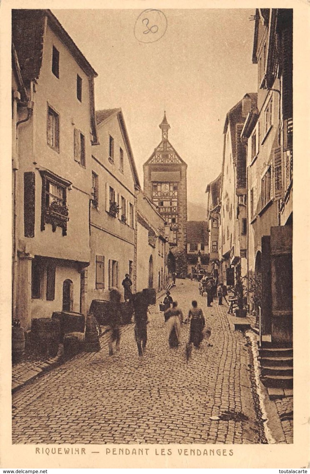 CPSM 68 RIQUEWIHR PENDANT LES VENDANGES - Riquewihr