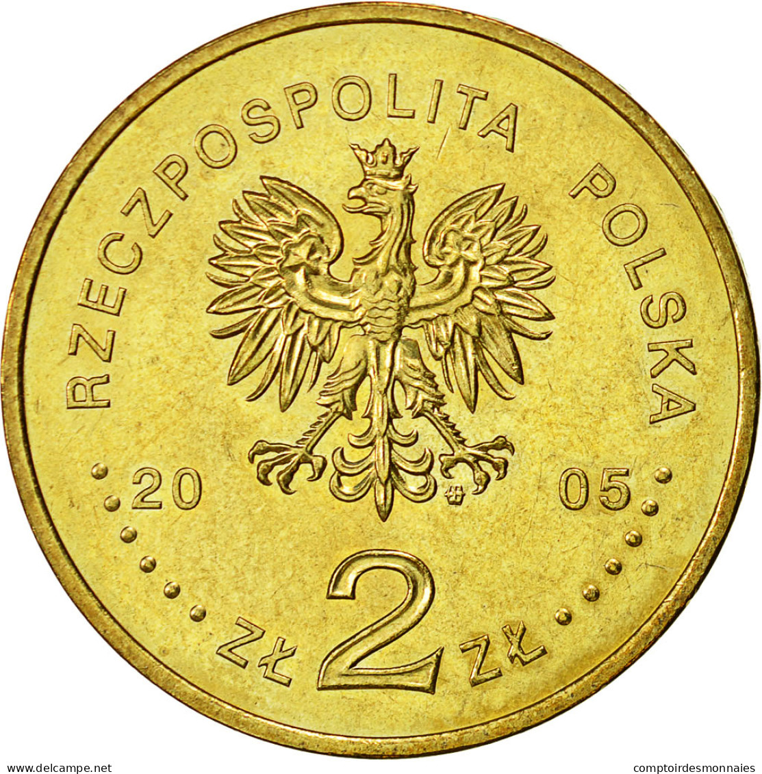 Monnaie, Pologne, 2 Zlote, 2005, Warsaw, SPL, Laiton, KM:530 - Pologne