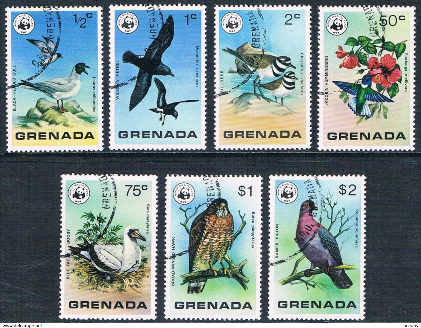 Grenade - WWF Oiseaux Sauvages 790/796 Oblit. - Gebruikt