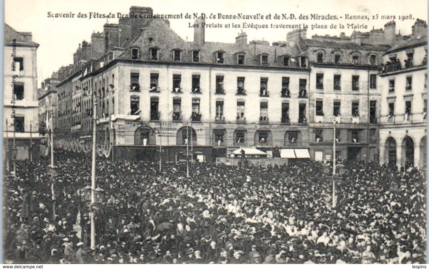 35 - RENNES -- Souvenir  Des Fêtes Du Double Couronnement  De .....25 Mars 1908 - Les Prélats Et Les Evêques - Rennes