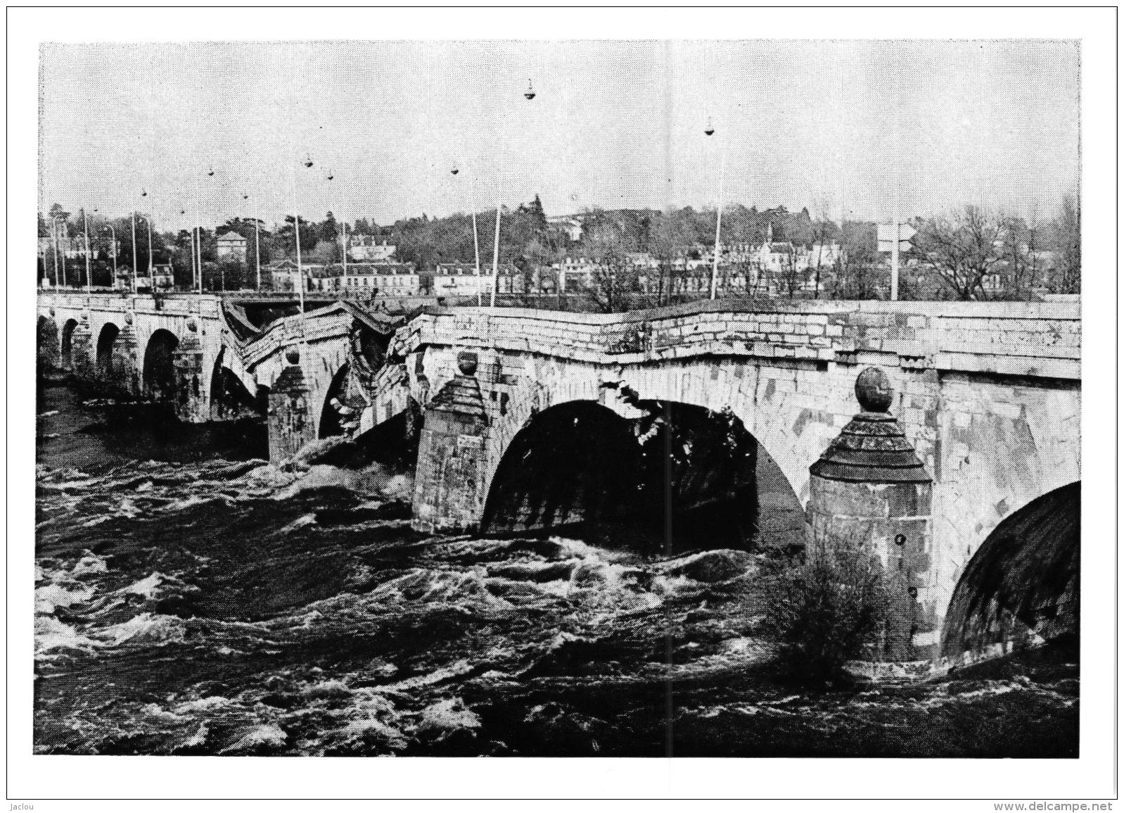 EFFONDREMENT DU PONT WILSON A TOURS  LE 9 AVRIL 1978 (2è TIRAGE)   REF 54596 - Tours