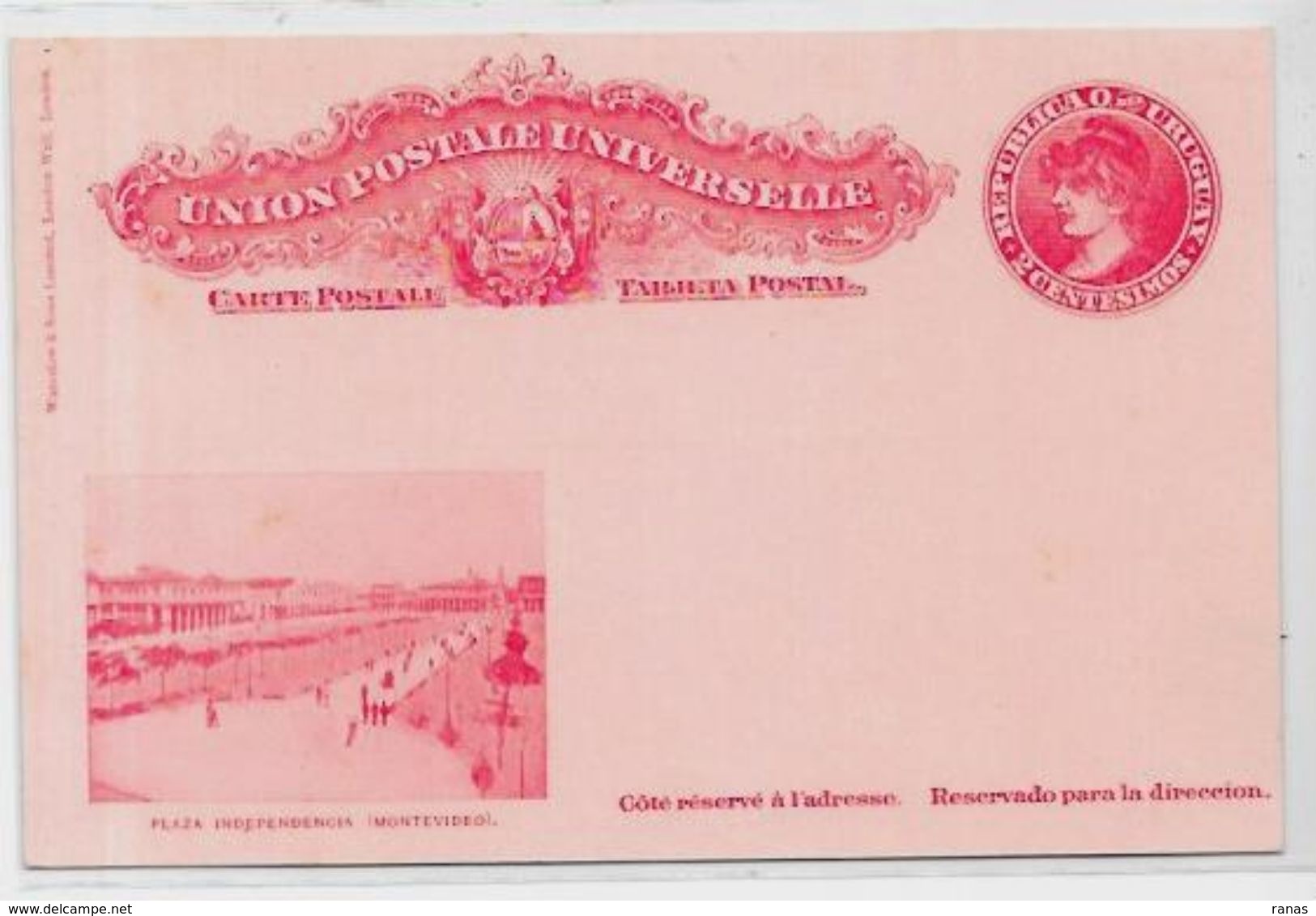 CPA Uruguay Entier Postal Non Circulé - Uruguay