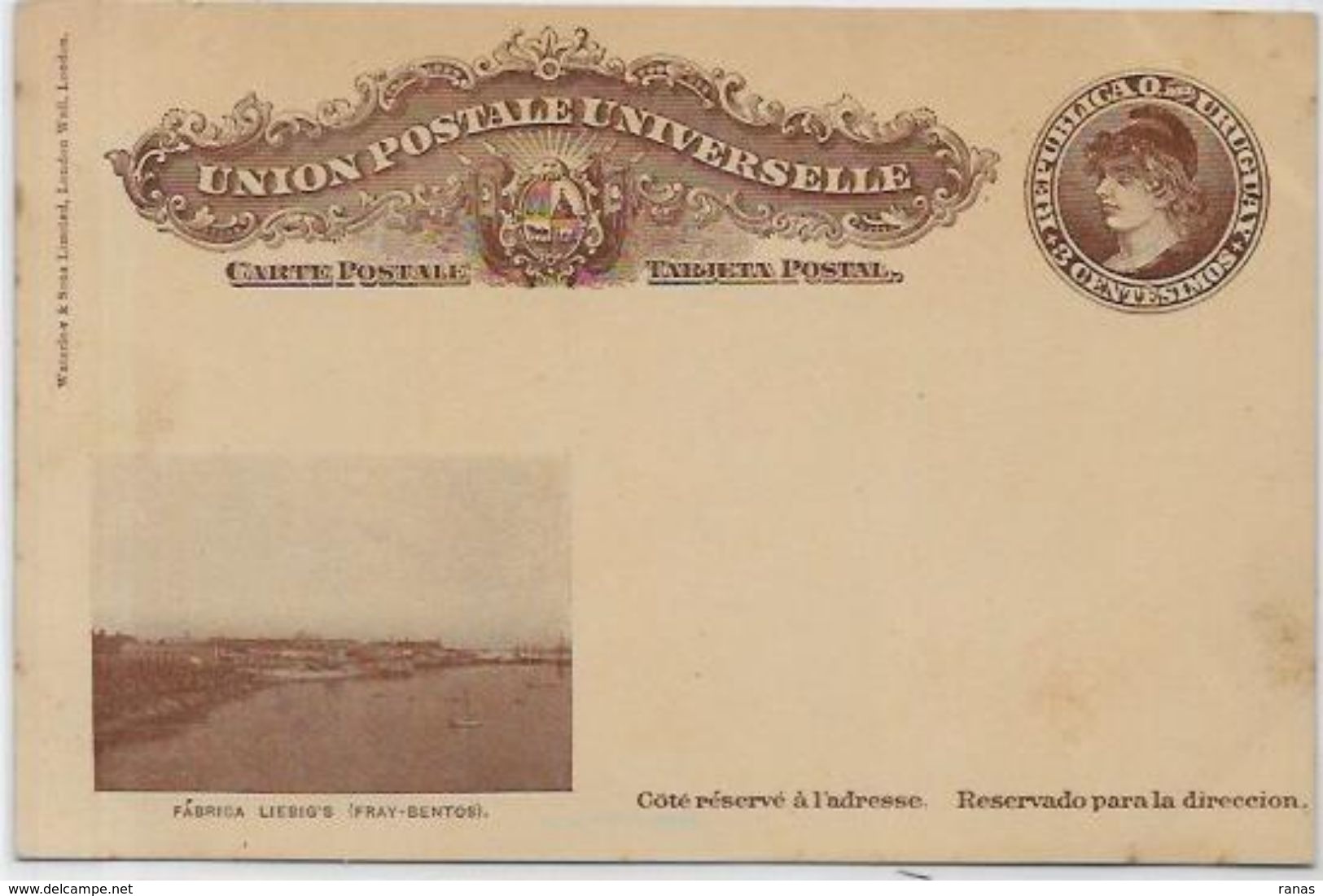 CPA Uruguay Entier Postal Non Circulé - Uruguay