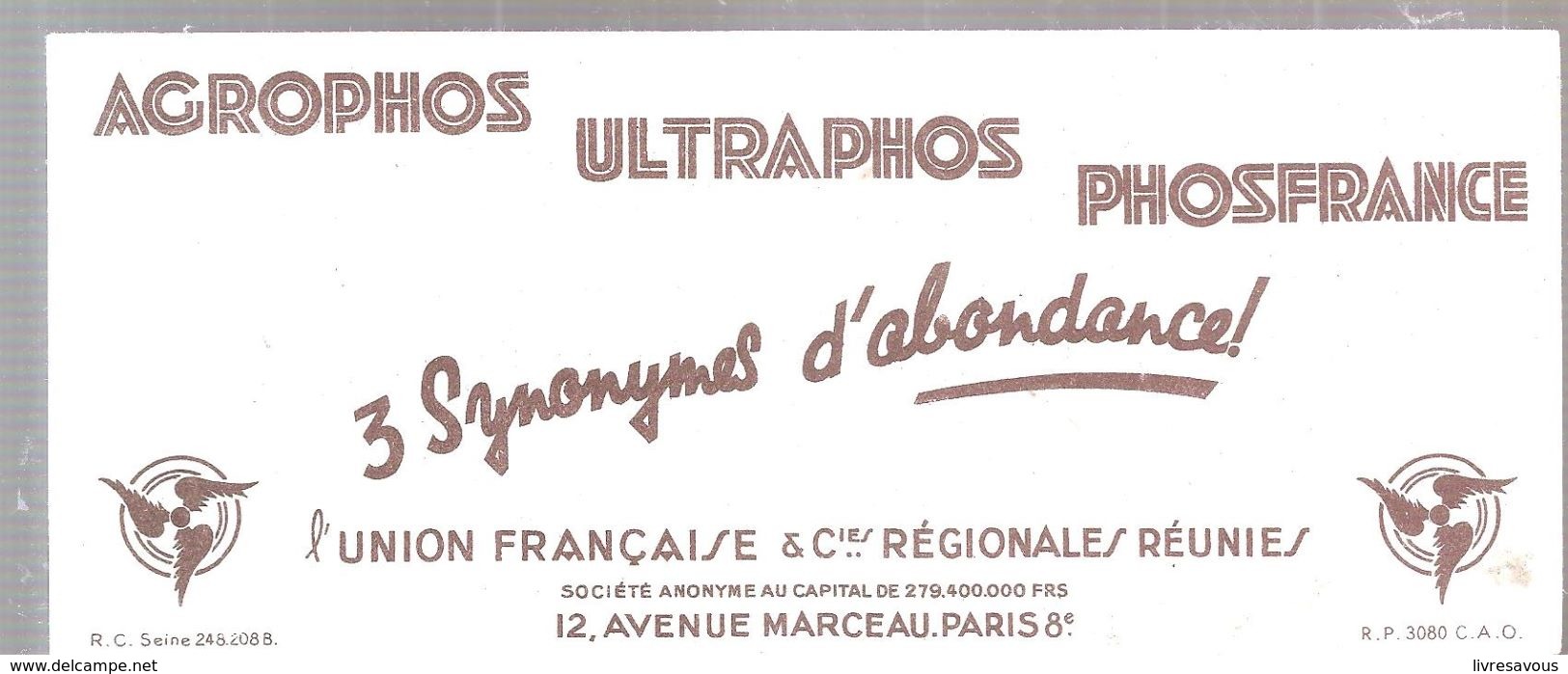 Buvard AGROPHOS ULTRAPHOS PHOSFRANCE 3 Synonymes D'abondance! - Agriculture