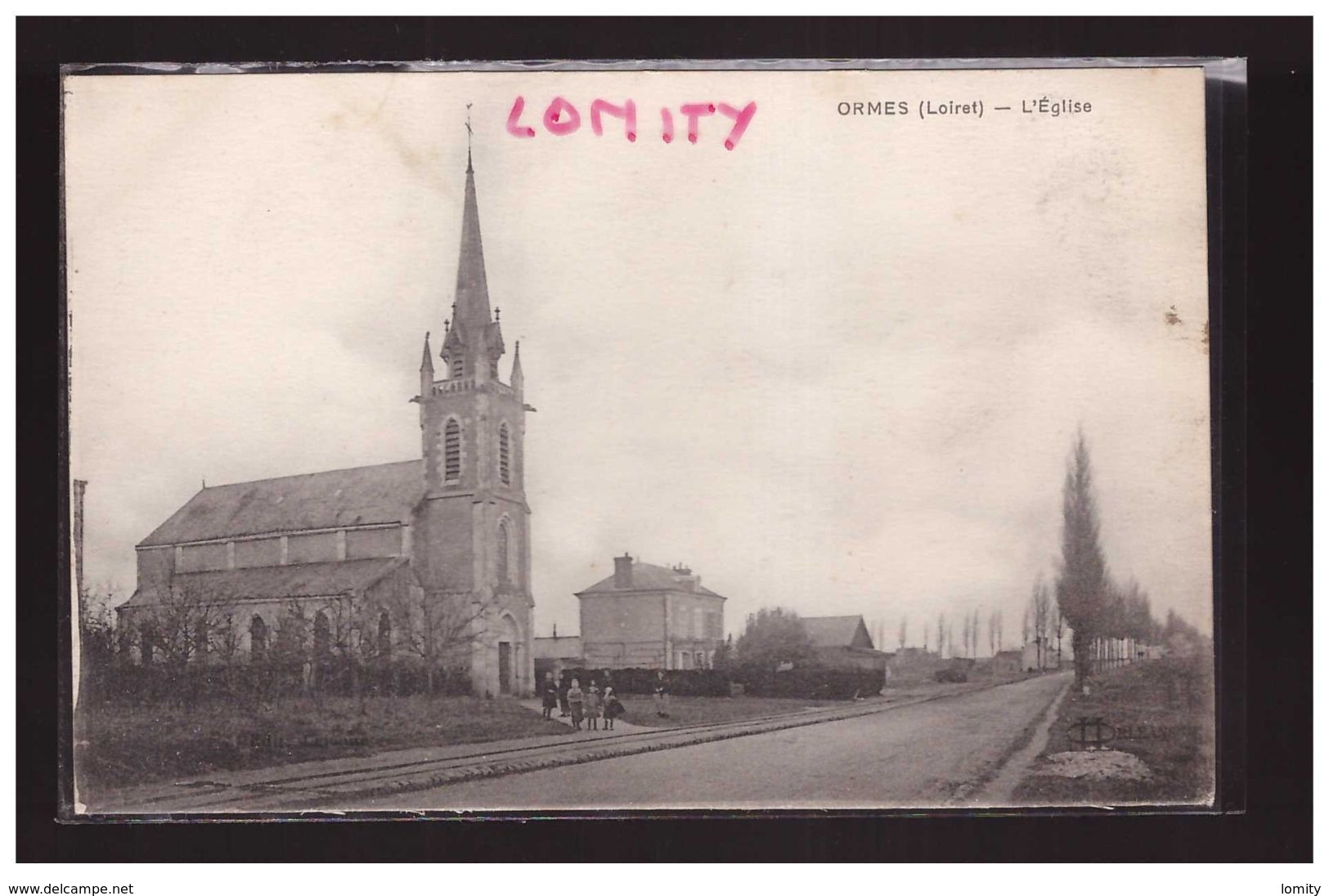 45 Ormes Eglise Cpa Animée Carte Rare - Autres & Non Classés