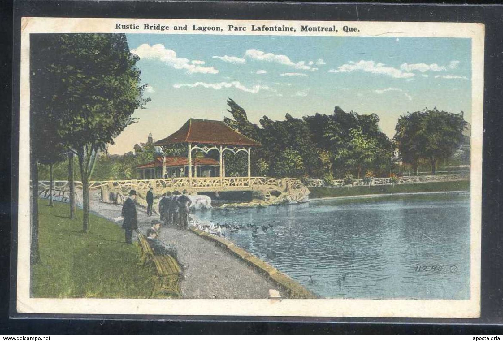 Canada. QC - Montreal. *Rustic Bridge And Lagoon, Parc Lafontaine...* Nueva. - Montreal