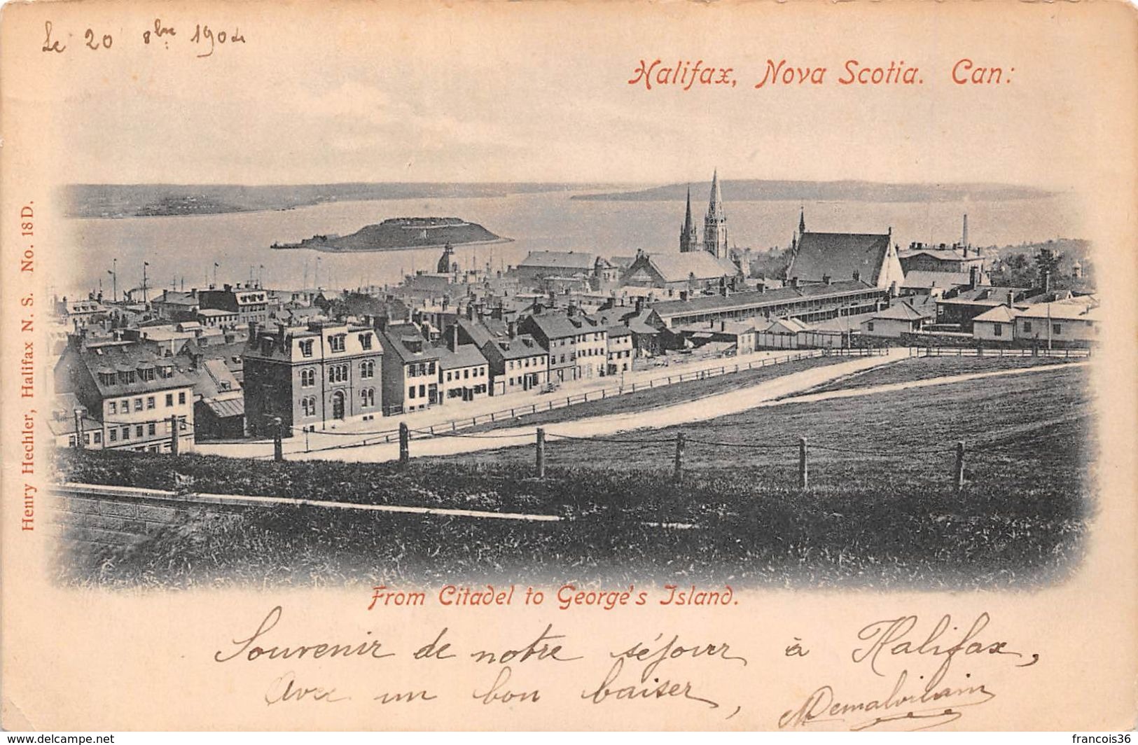 Canada - Halifax - Nouvelle Ecosse Nova Scotia - From Citadel To George's Island - De La Citadelle à Ile De George 1904 - Halifax