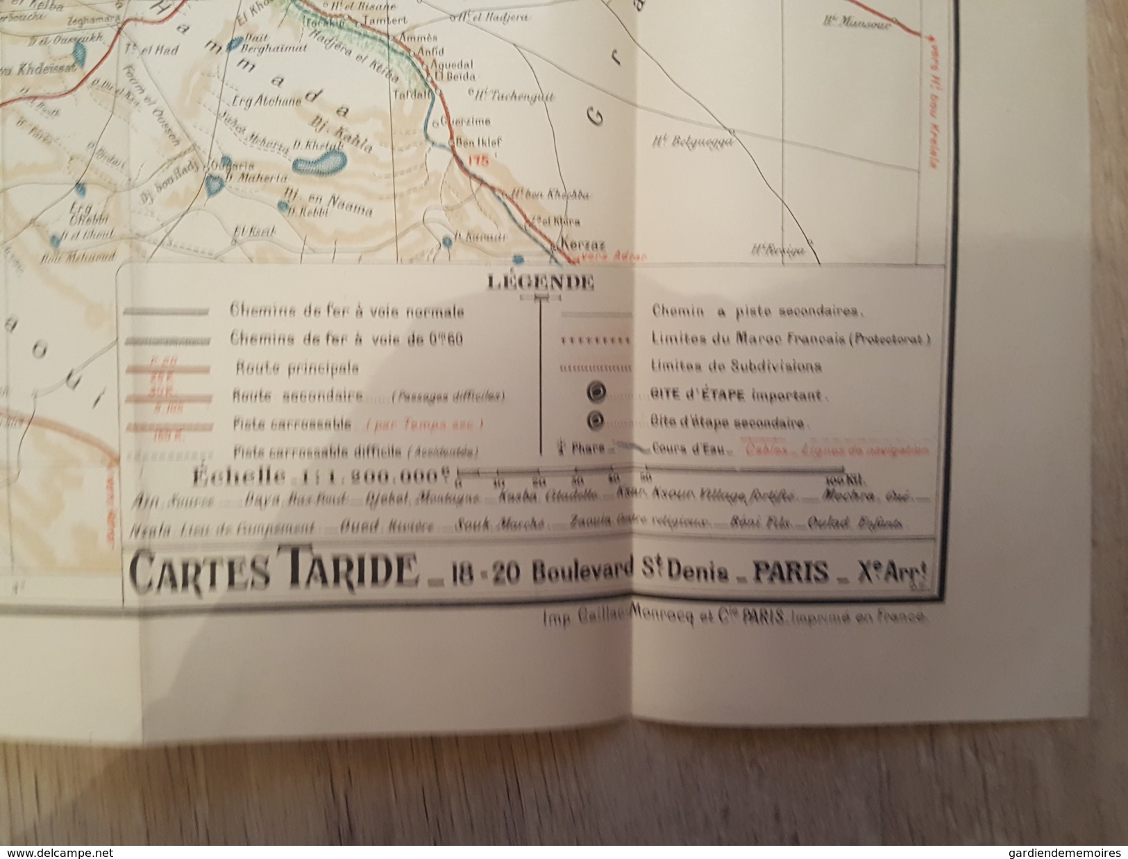 Grande Carte Routière Taride N°142 - Tout Le Maroc - Cartes Routières