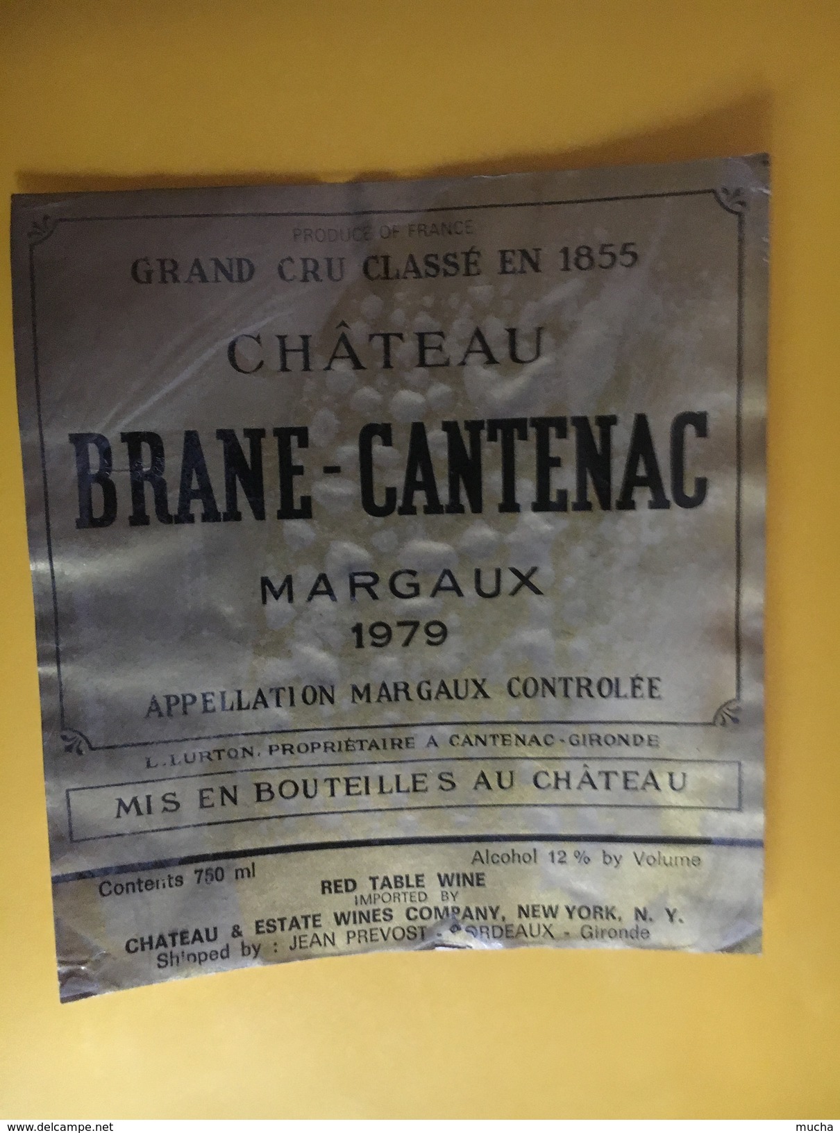 6106 - Château Brane-Cantenac 1979 Margaux - Bordeaux