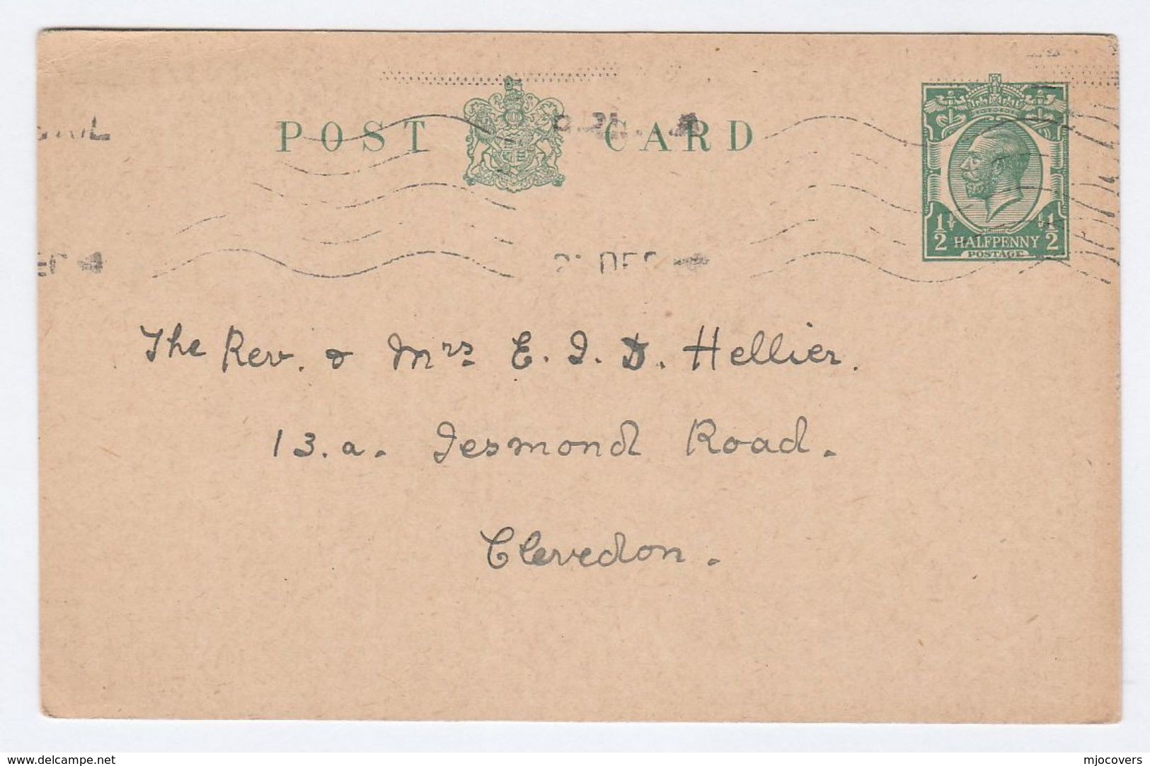 1917 Bristol GB GV Postal STATIONERY CARD Cover Stamps - Stamped Stationery, Airletters & Aerogrammes