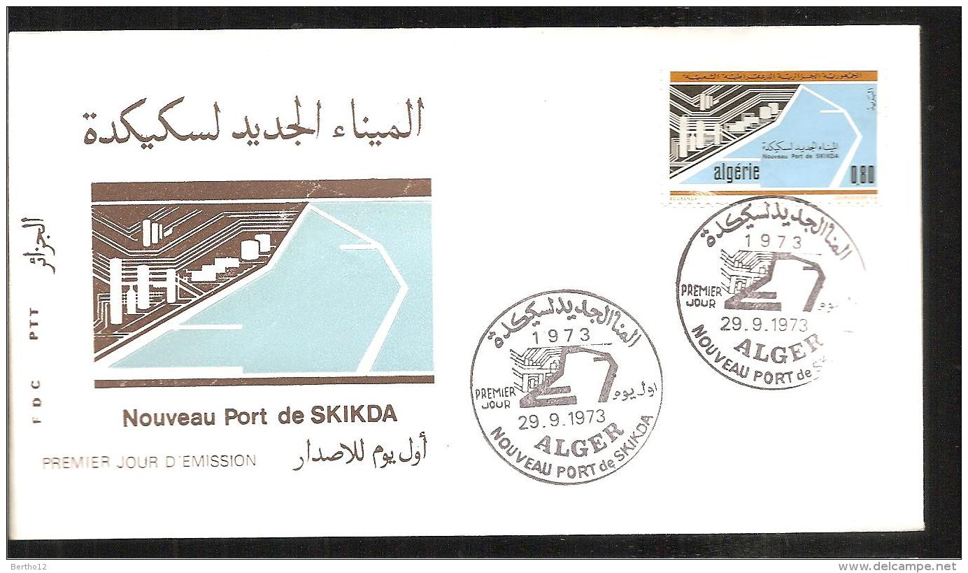 FDC 1973 Nouveau Port De  SKIKDA - Algérie (1962-...)