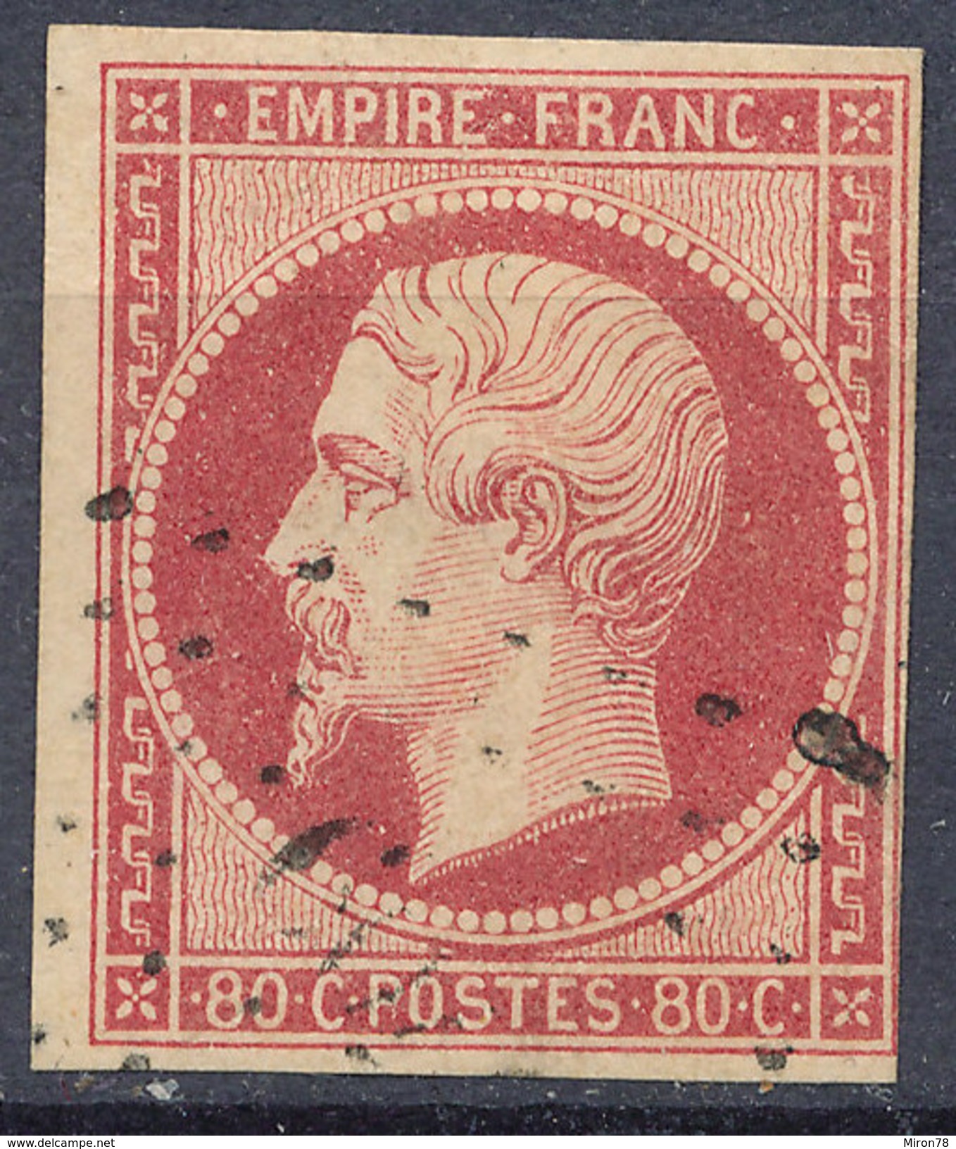 Stamp France Timbre 1853 80c Used Lot#60 - 1852 Luigi-Napoleone