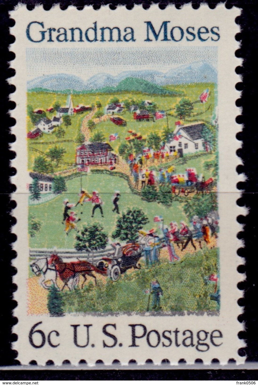 United States, 1970, American Folklore - Grandma Moses, 6c, Sc#1370, MNH - Unused Stamps