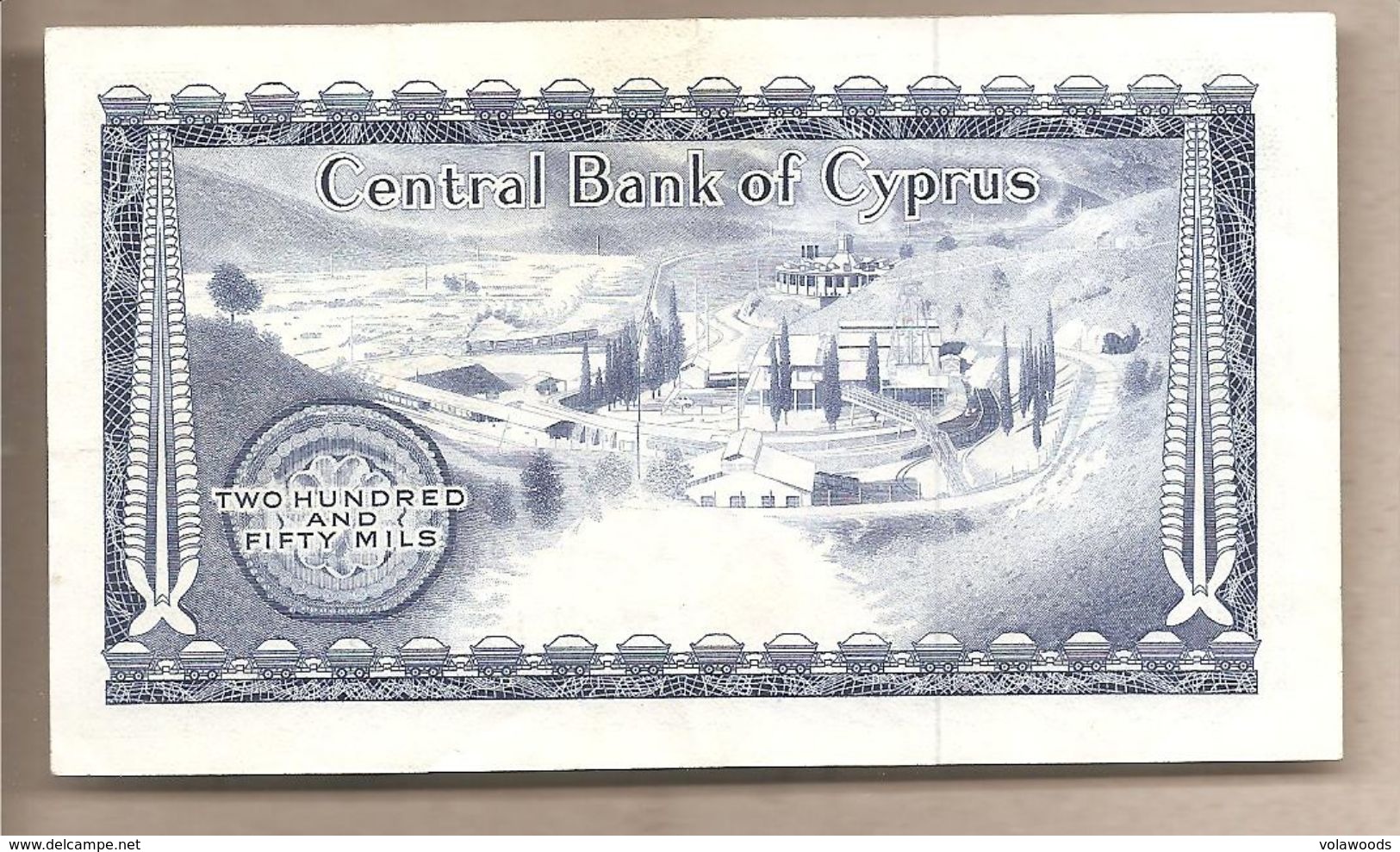 Cipro - Banconota Circolata QFdS Da 250 Mils - 1976 - Bel Numero Seriale - Cyprus