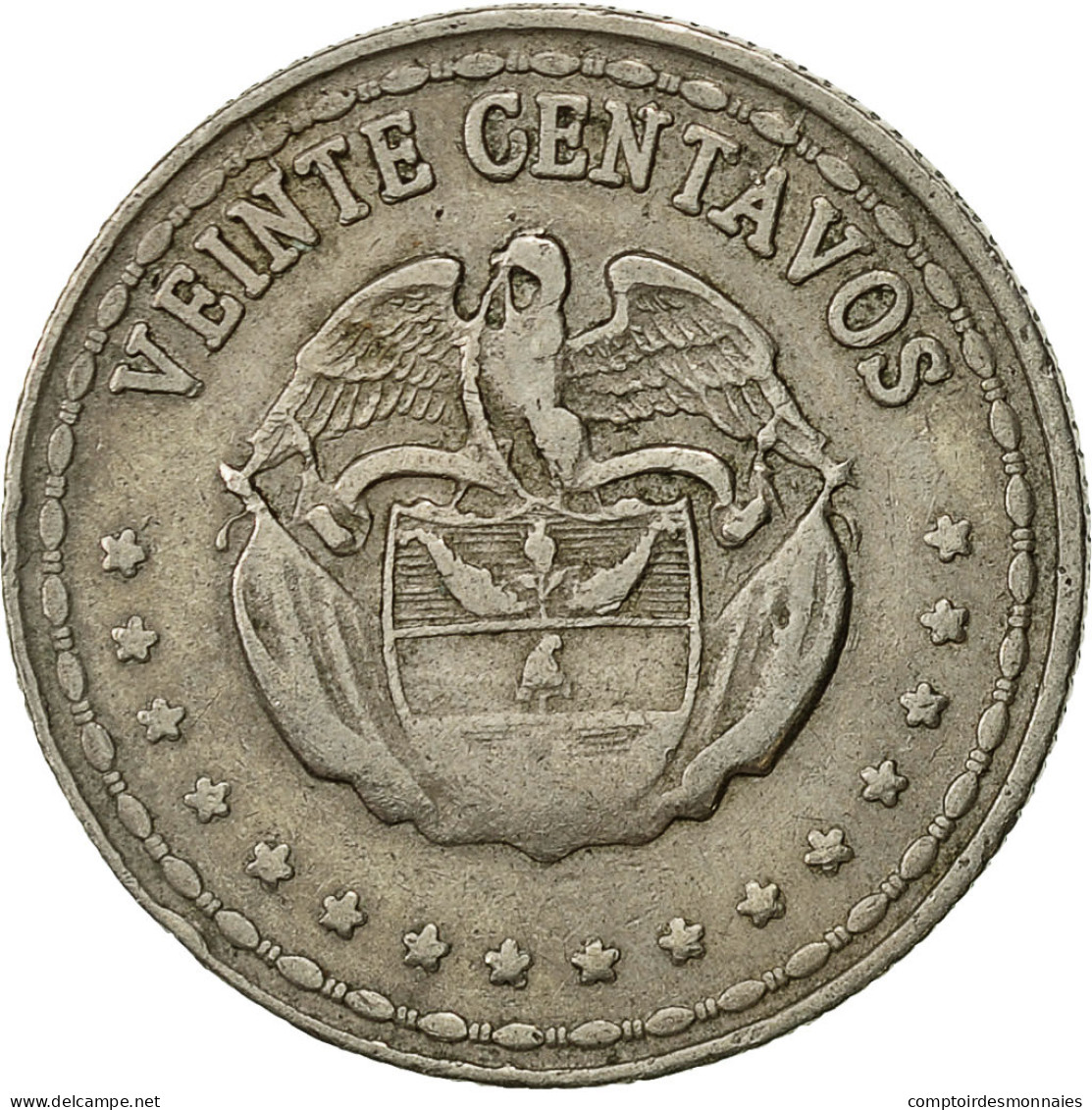 Monnaie, Colombie, 20 Centavos, 1966, TTB, Copper-nickel, KM:215.3 - Colombia